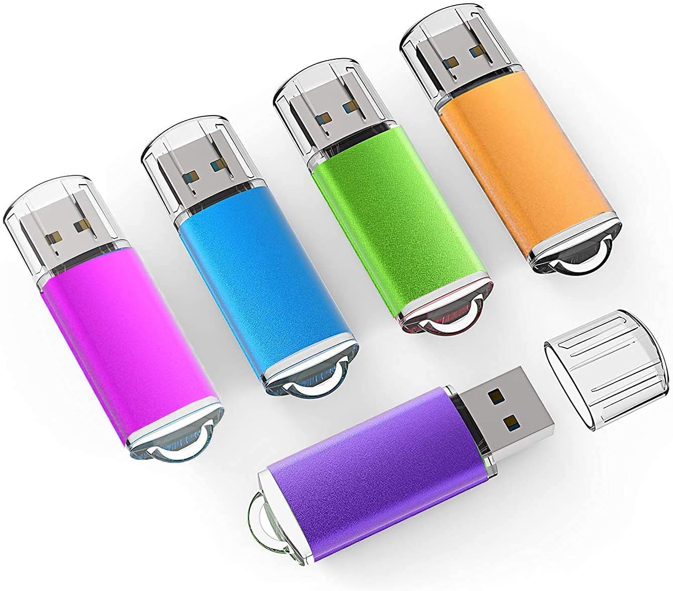 K&Zz 4Gb Usb Flash Drive 5 Pack Usb 2.0 Memory Sticks Flash Drives Easy Storage 4G Thumb Drive Gig Stick Zip Drive Pen Drive, Multicolored