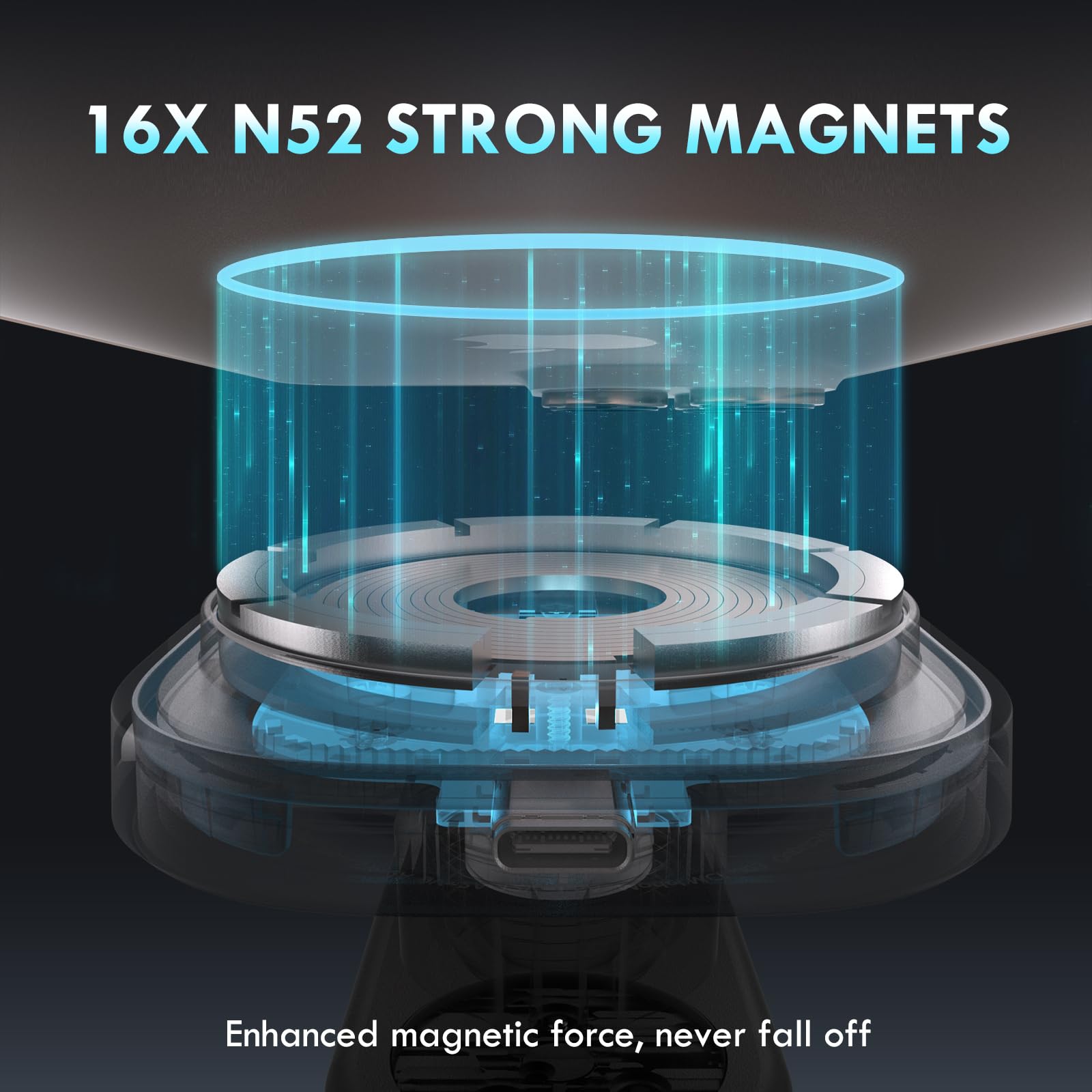 Coverado For Qi2 15W Magsafe Car Mount Charger, Wireless Car Charger Phone Holder For Car With Adjustable Aluminum Alloy Arm, Ma