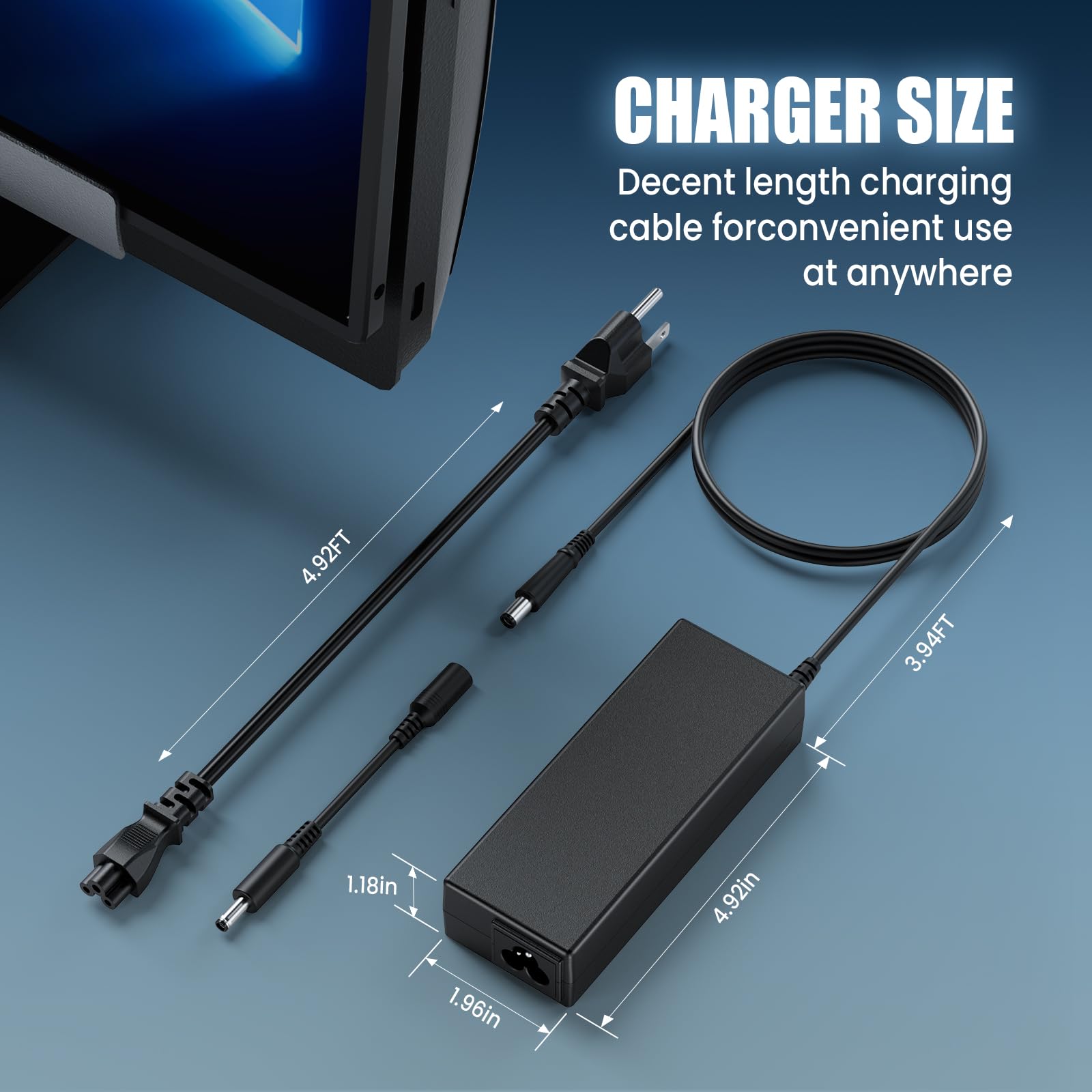 90W Ac Adapter Compatible With Hp Pavilion All-In-One Desktop 18 19 20 21 32 Pavilion (N193) 20 23 Pc 18-5110 19-2304 20-B