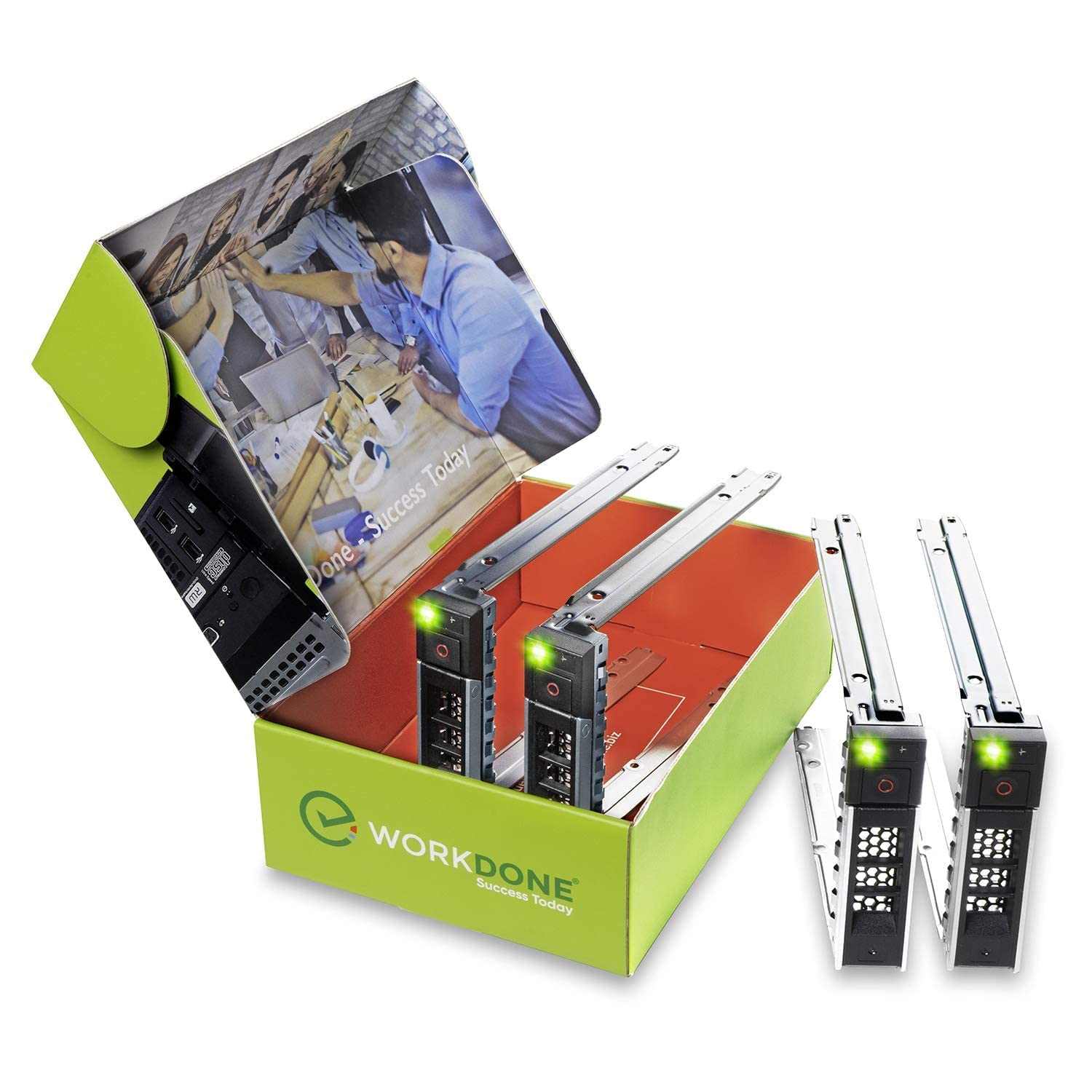 Workdone 4 Pack   3.5 Inch Hard Drive Caddy   Compatible For Dell Poweredge Selected 16Th 14Th Gen. Servers   With Detailed Inst