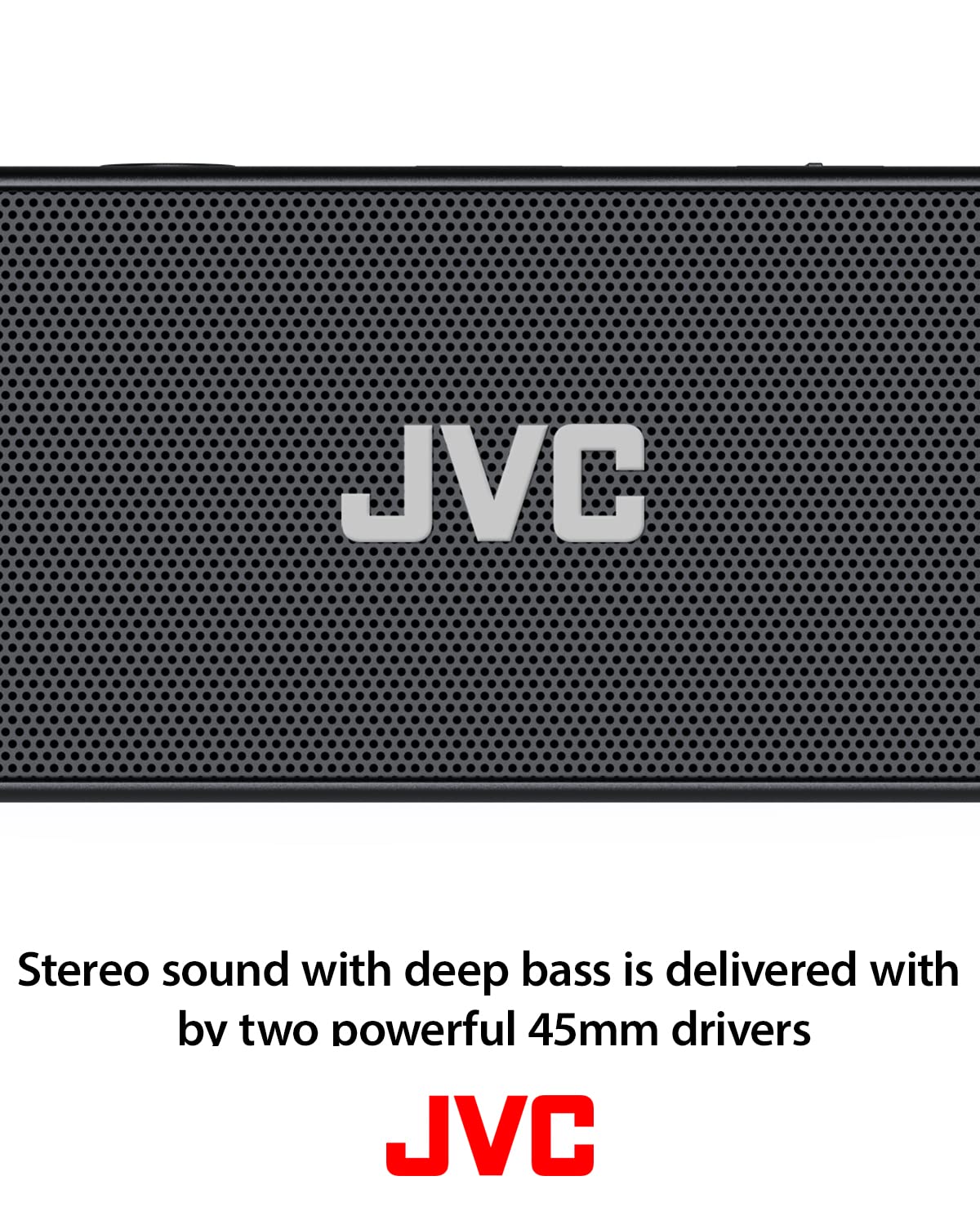 Jvc Portable Wireless Speaker With Stereo Sound, Bluetooth 5.0, Tws Stereo Function, Waterproof Ipx7, Up To 22 Hour Battery Life