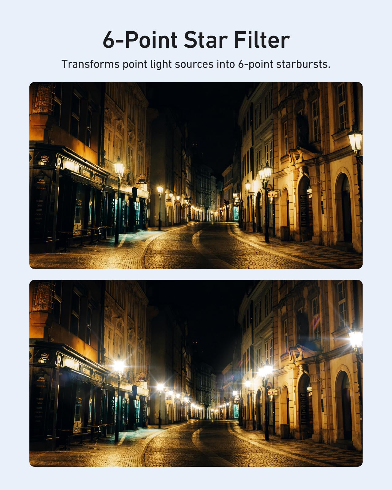 Telesin 67Mm 6-Line Star Filter, Dslr Camera Lens, Multi-Layer Nano-Coated Glass, Ar&Af Coating, Starburst Effect, Water & Finge