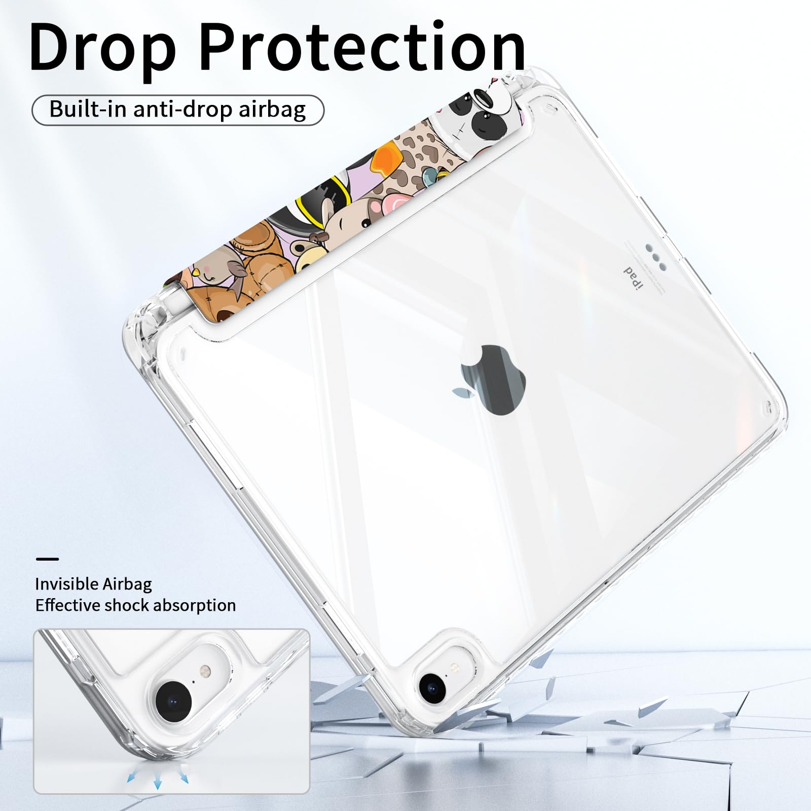 Piznernico Slim Trifold Case For Ipad 10Th Generation With Pencil Holder, Ipad 10 Case 10.9 Inch 2022 For Kids, Lightweight Shel