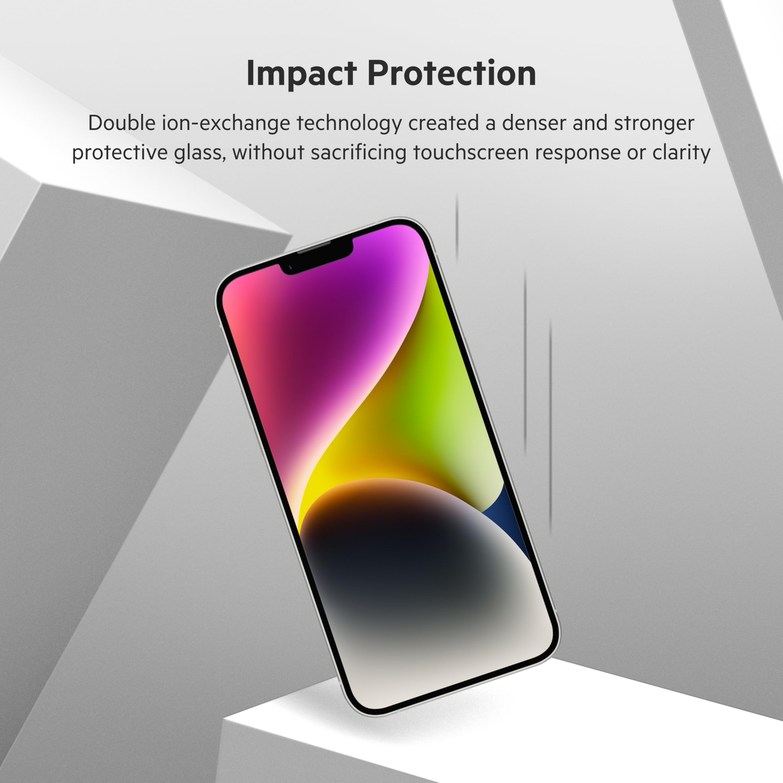 Belkin Ultraglass Iphone 14 Plus, Iphone 13 Pro Max Screen Protector - Easy Application With Installation Guide Tray - Crystal C