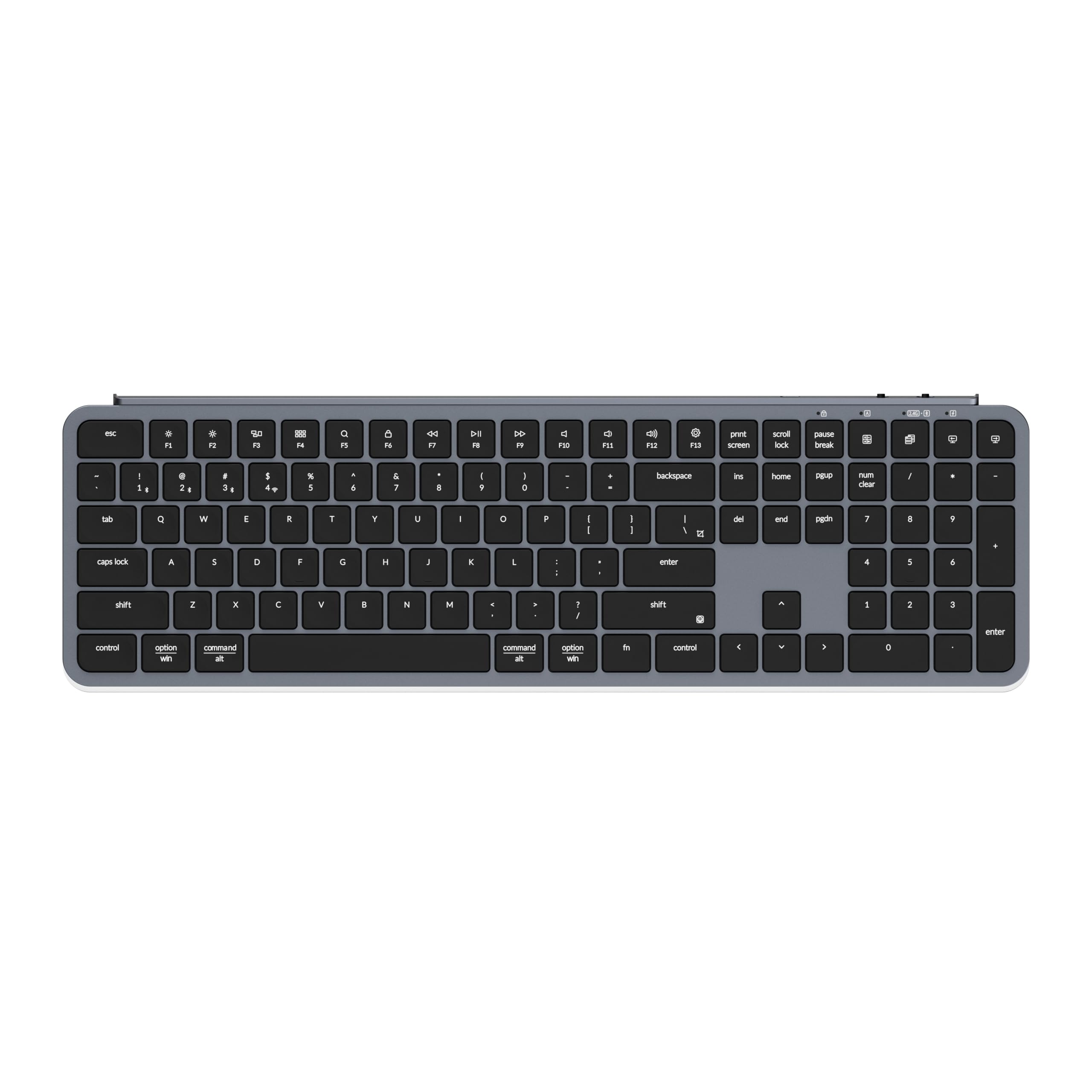 Keychron B6 Pro UltraSlim FullSize Wireless Keyboard  Space Gray
