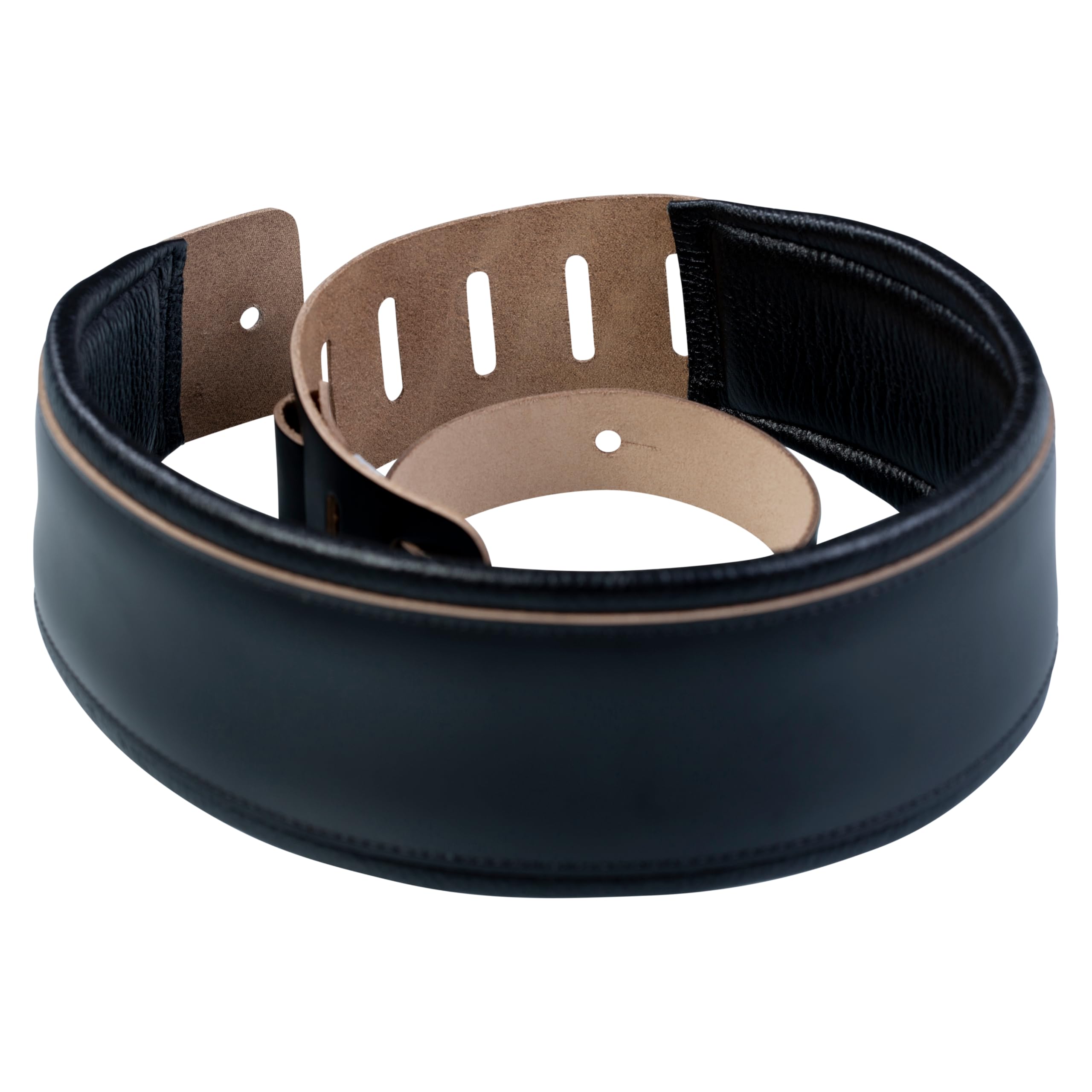 Levy'S Leathers 3'' Extra Long Genuine Leather Guitar Strap With Garment Leather Backing; Black (Dm1Pd Xl Blk)