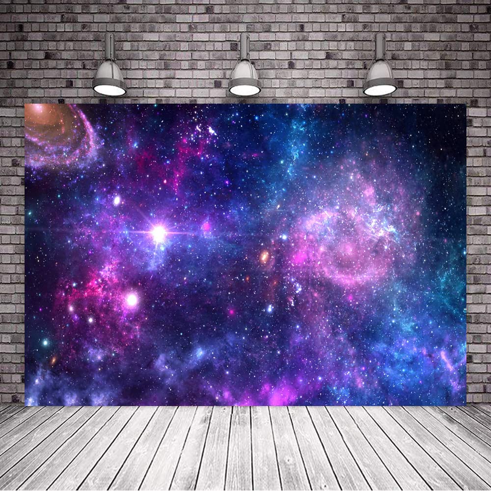 Butfobca 7X5Ft Outer Space Backdrop, Starry Galaxy Photo Backdrop, Planet Theme Background For Boy Girl Birthday Party Photograp