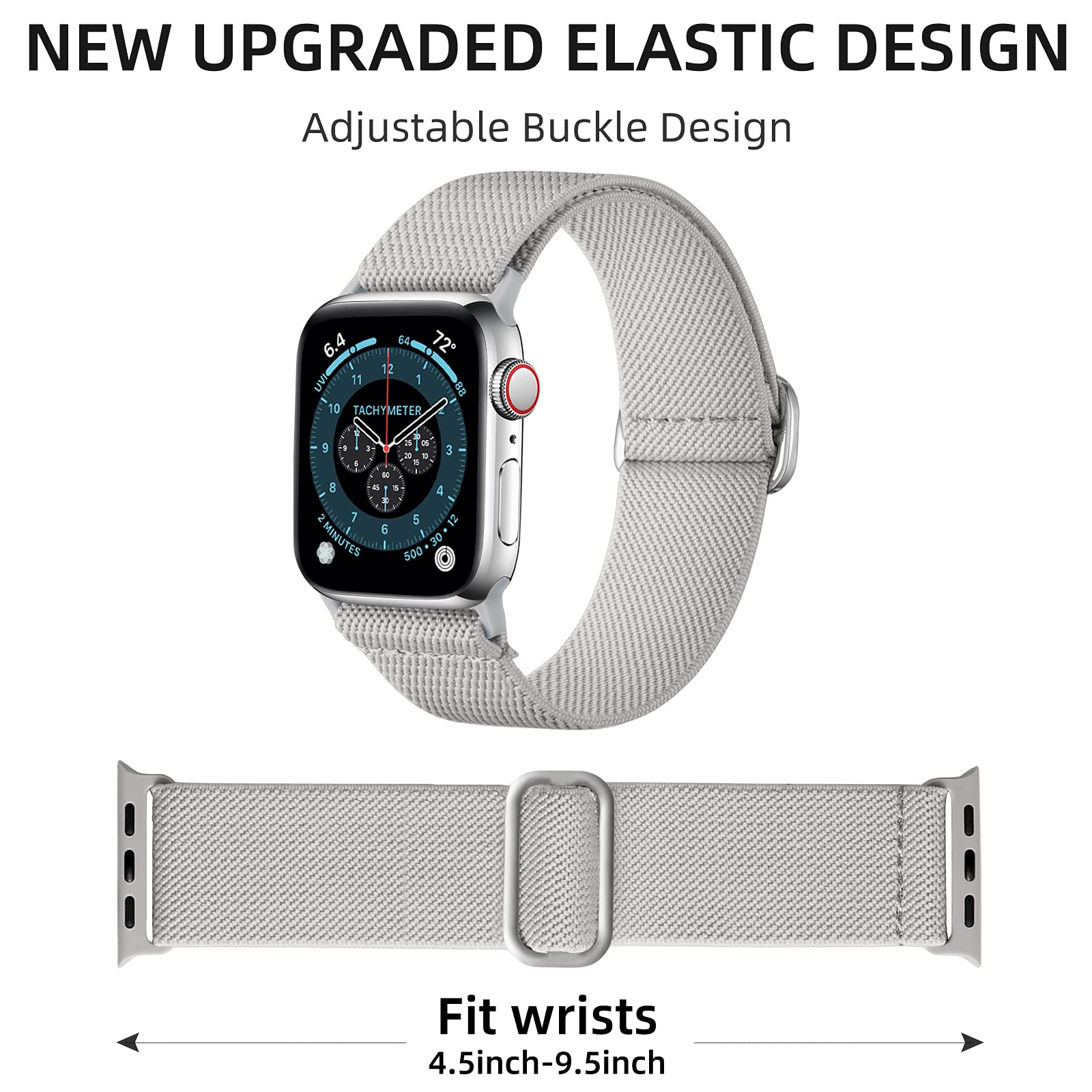 Daqin 3 Pack Stretchy Solo Loop Compatible With Apple Watch Band 45Mm 46Mm 44Mm 49Mm 42Mm 41Mm 40Mm 38Mm Women Men, Adjustable S