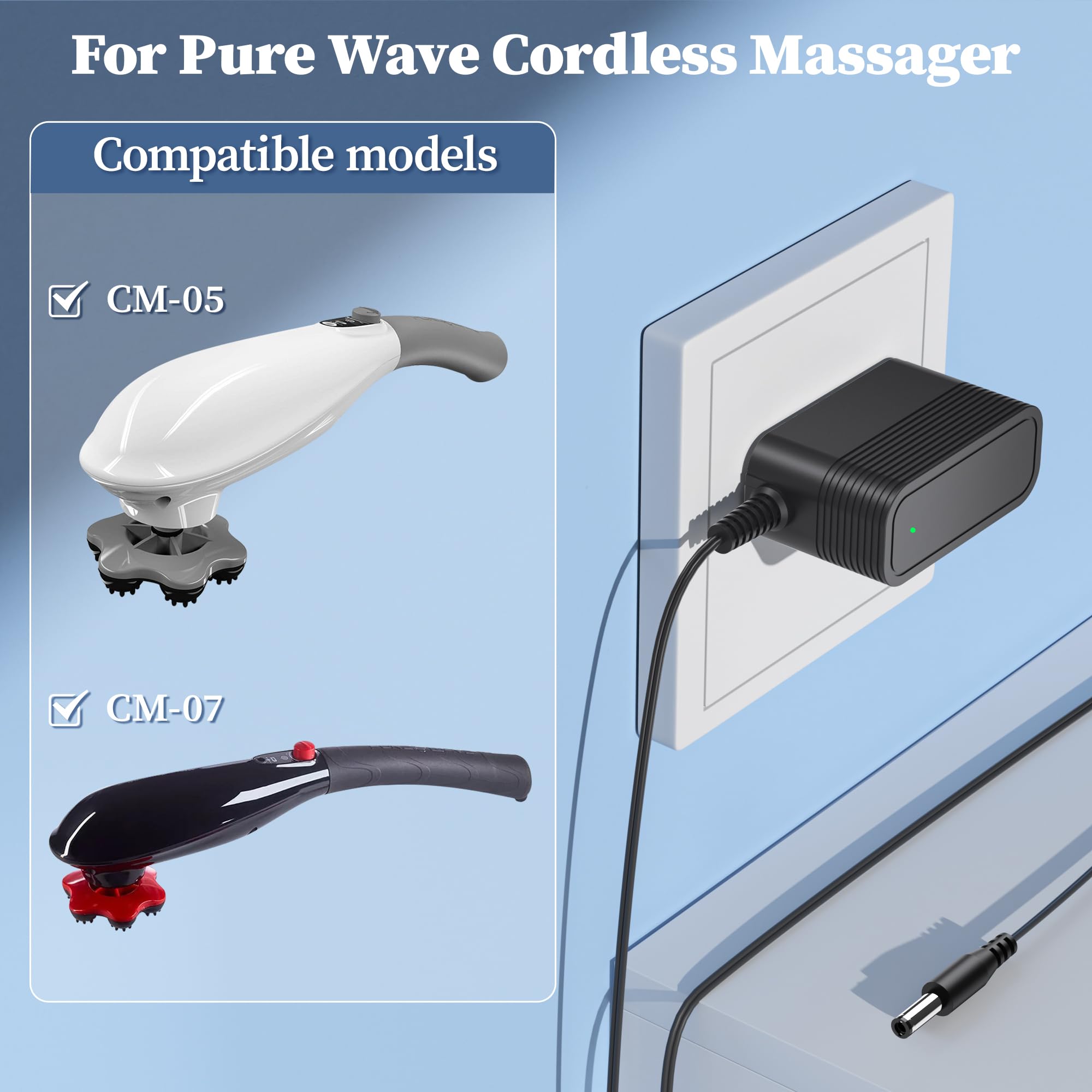 8.5V Charger For Pure Wave Cm 05 Cm 07 Cordless Massager Power Adapter For Pado For Purewave Cm5 Cm7 Dual Motor Massager Fj Sw08