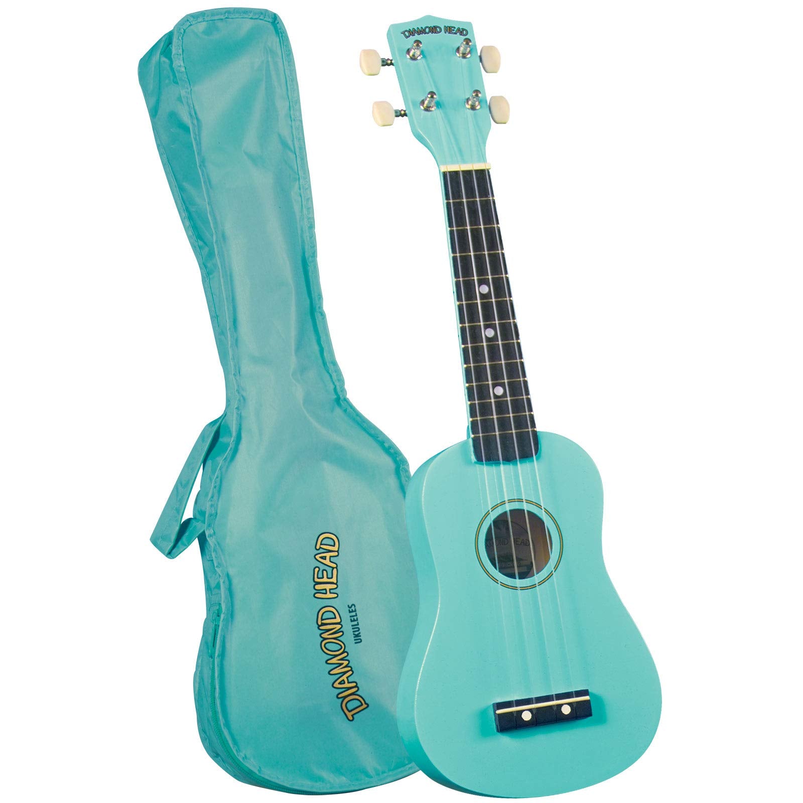 Diamond Head, 4 String Soprano Ukulele, Turquoise, Full (Du 116)