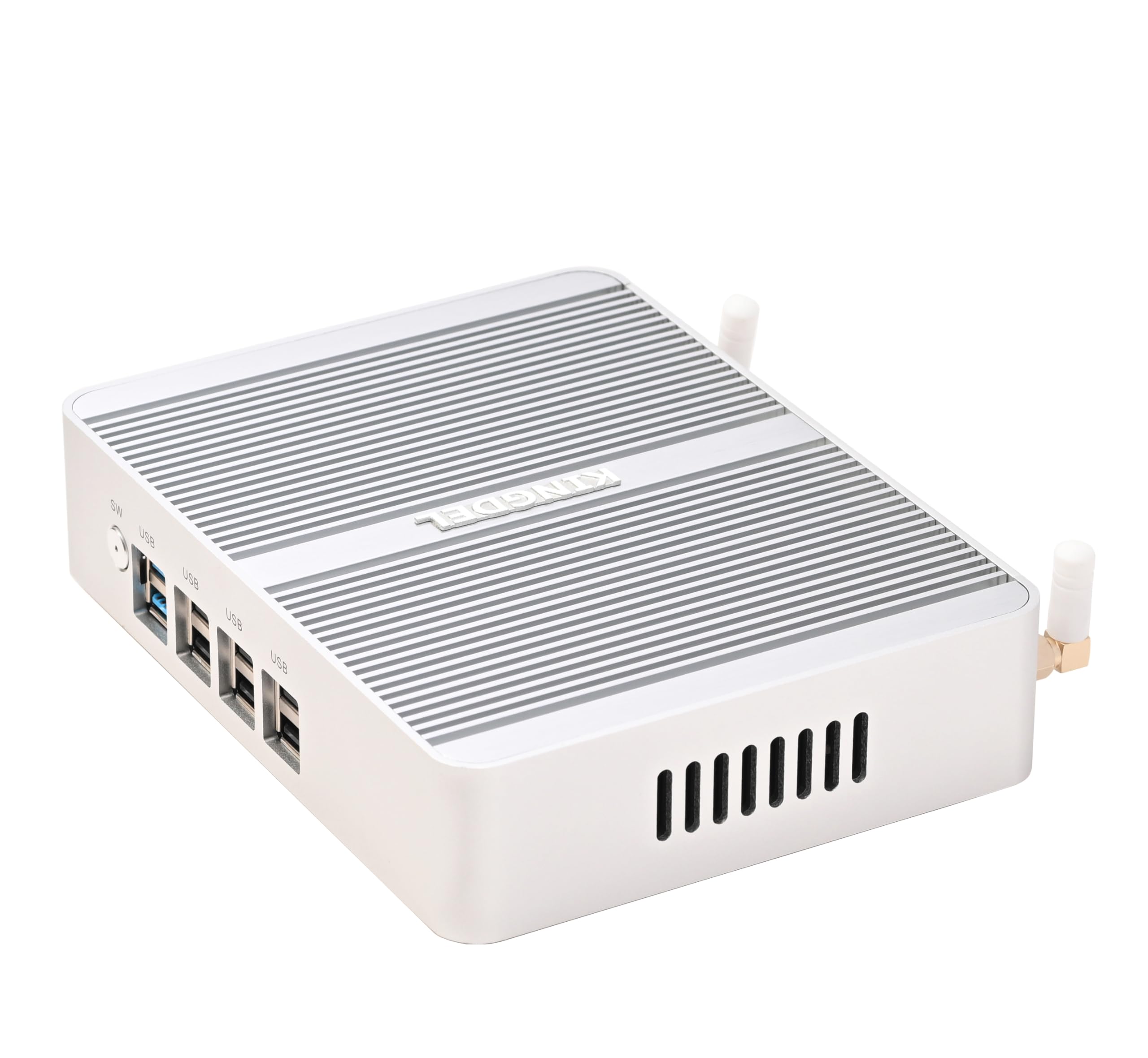 Kingdel Fanless Mini Pc, 4-Core 12Th Gen. N100(Up To 3.4Ghz) 16Gb Ddr4 Ram 512Gb Nvme Ssd, Triple Display Dp+2Xhd, 4K:4096X2160,