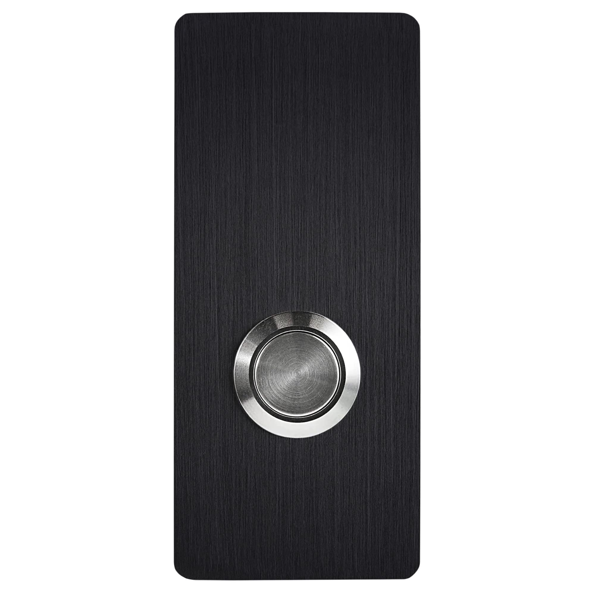Msh Modern Stainless Hardware Model R7 Black Doorbells, R Series Anodized Aluminum Doorbells 1.37    X 3.14    X 5/32