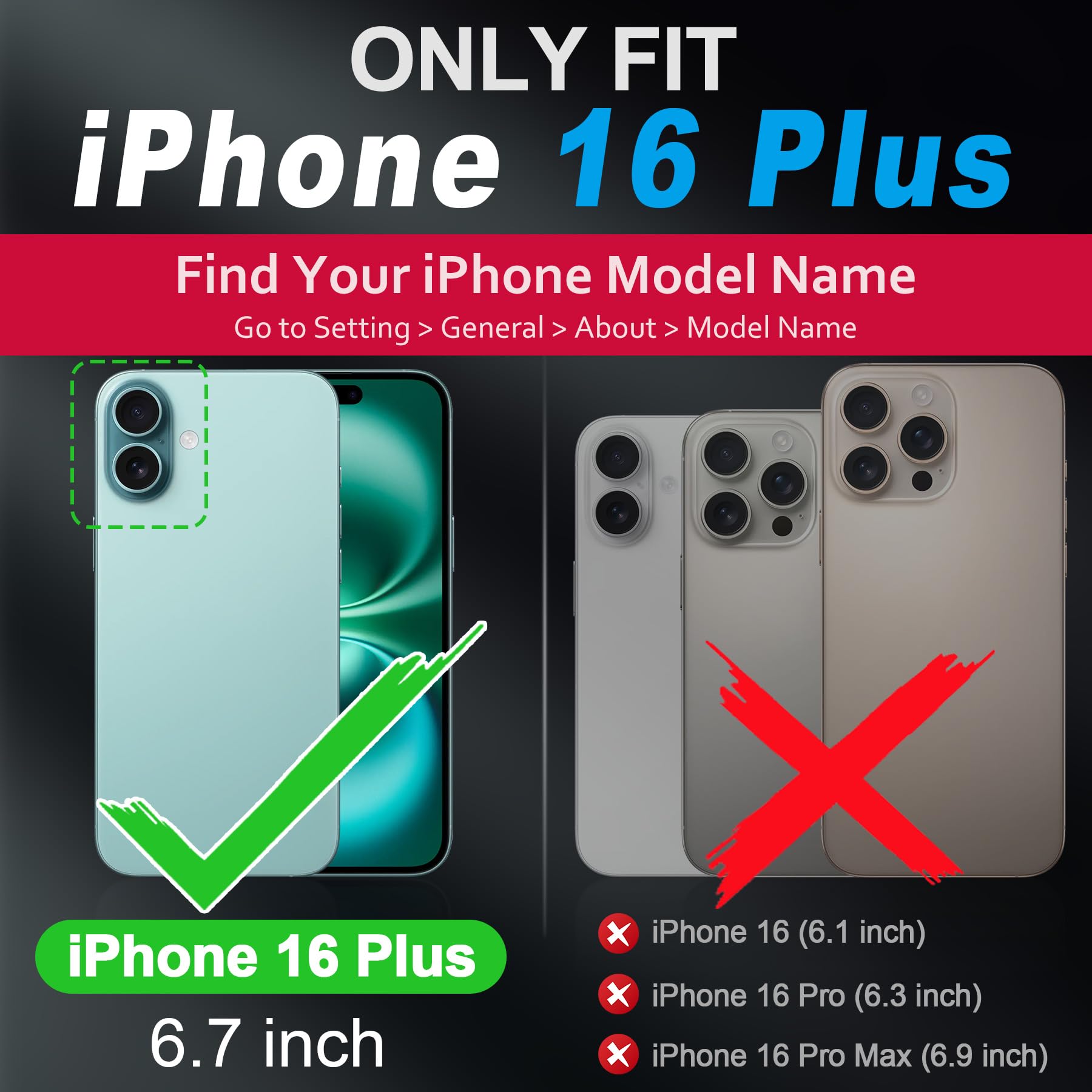 Shieldon Case For Iphone 16 Plus 5G, Top Grain Vintage Crazy Horse Leather Magnetic Wireless Charging Slim Non-Slip Shock-Absorb