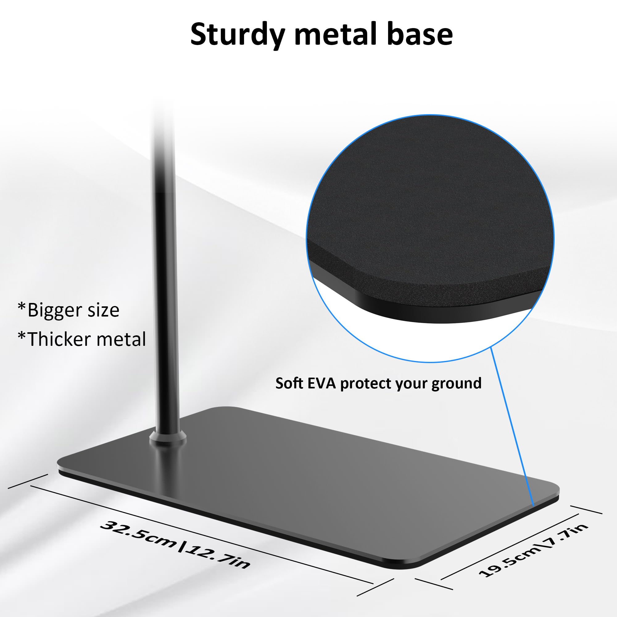 Kefotic Floor Stand For Kindle Reading In Bed With Remote Page Turner, Hands Free Tablet Arm Holder For Kindle Accessory, Compat