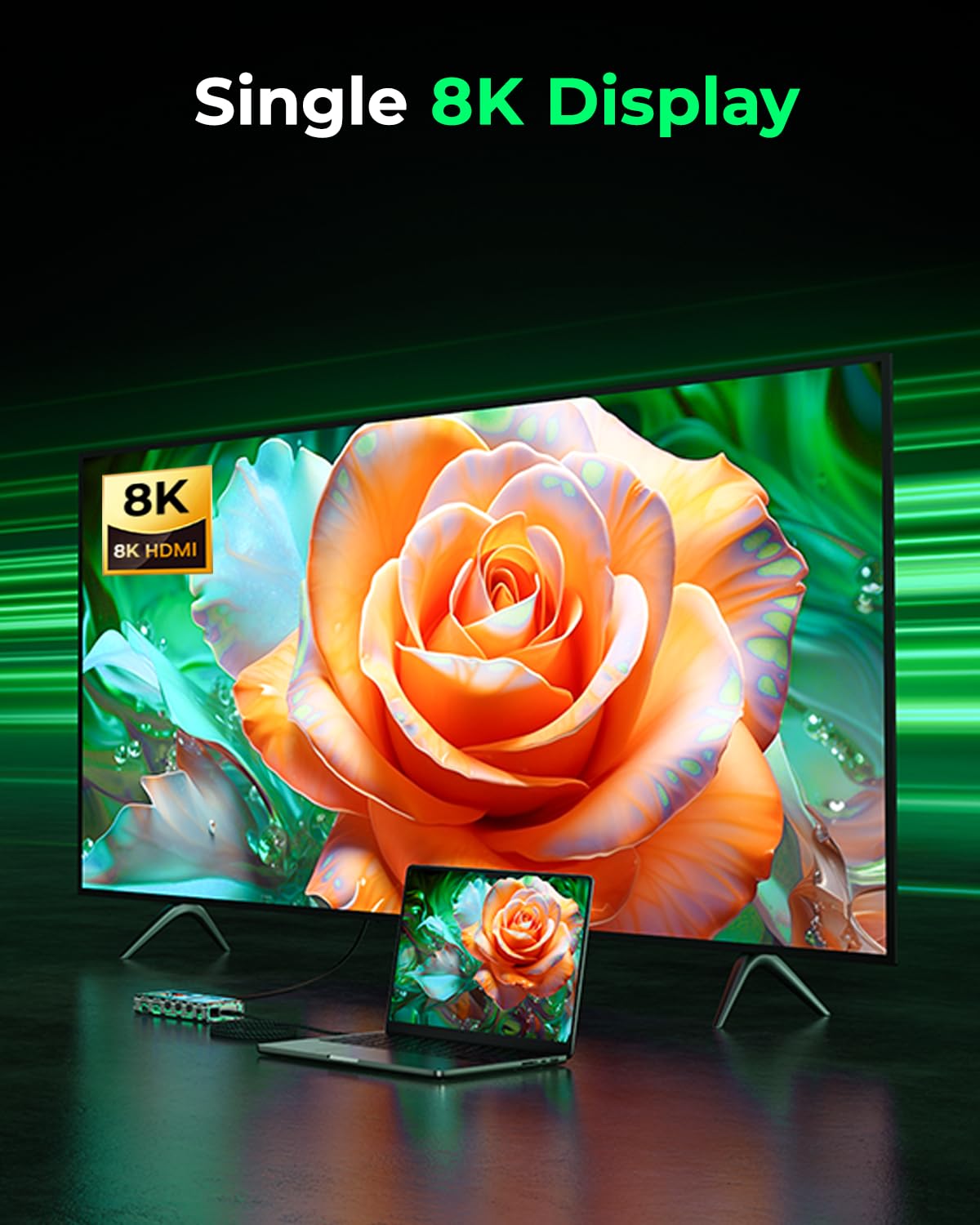 Cyberaxon D3 13-In-1 Multifunctional Stream Control Dock - Usb C Docking Station With 2.4 Touchscreen(12 Macro Keys), 3X Hdmi (4