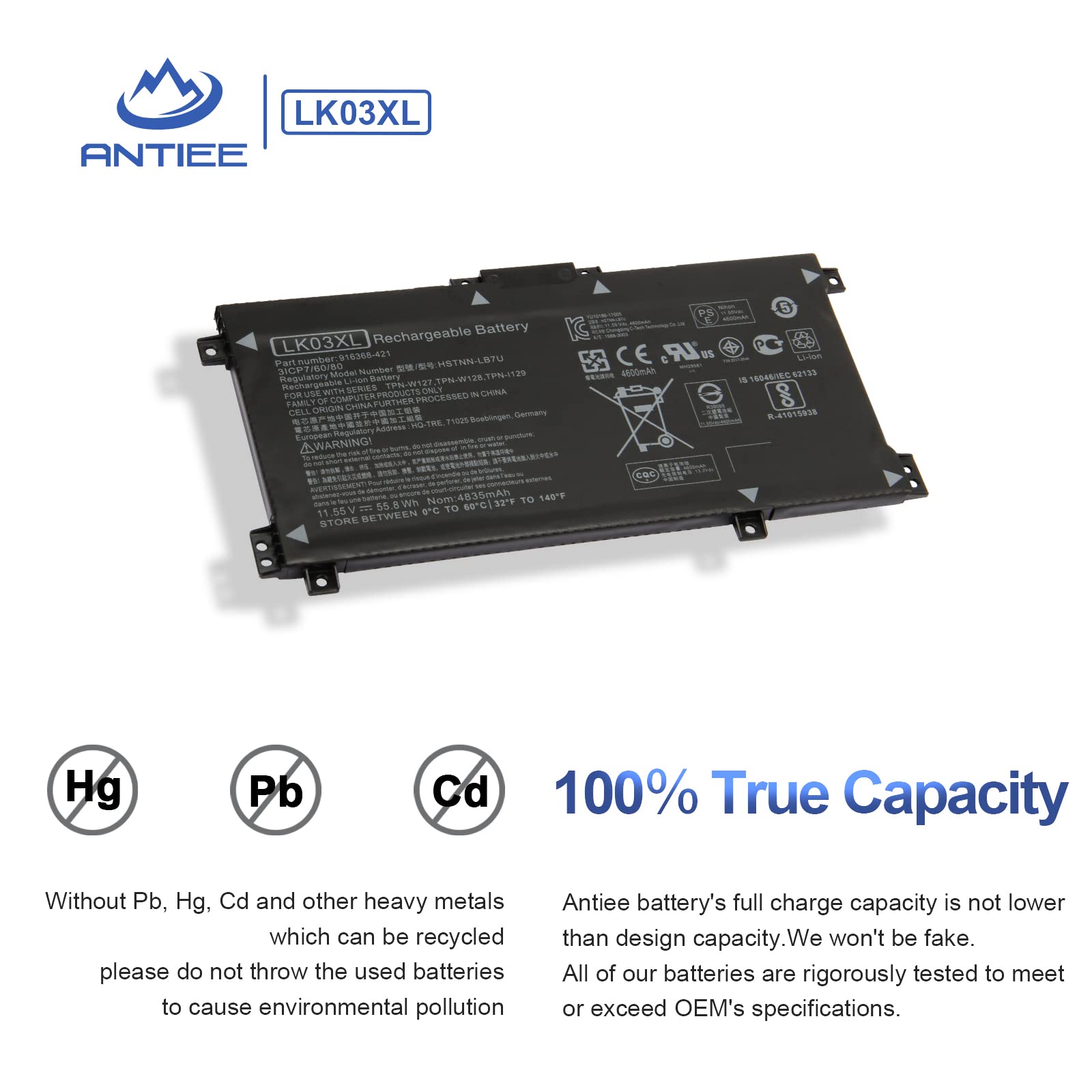 Lk03Xl L09281 855 916814 855 Battery For Hp Envy X360 15M Cn0Xxx Cn1Xxx Cn0011Dx Cn0012Dx Bp0Xx Bp1Xx Bq0Xx Bq1Xx Bq021Dx Cp0Xxx