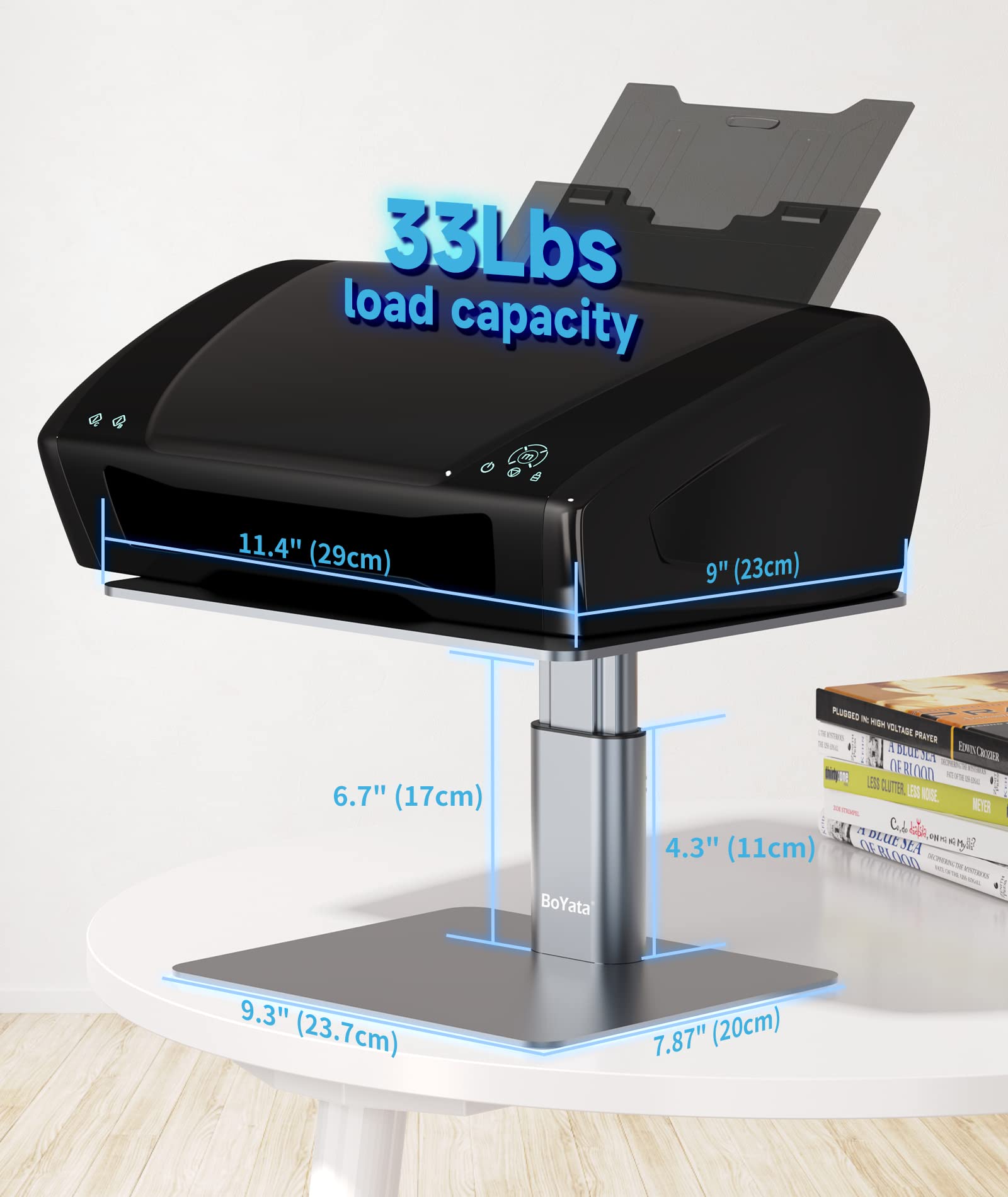 Boyata Monitor Stand, Adjustable Monitor Riser Metal Computer Stand Compatible With Tv, Pc, Laptop, Computer, Imac, And All Scre