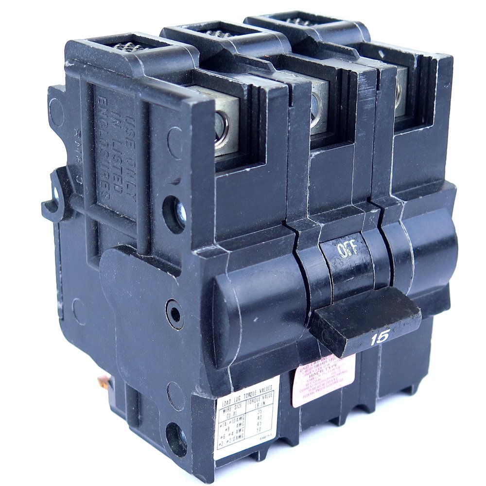 Federal Pacificna Na3P15 Fpe Stab In Circuit Breaker 3 Pole, 15 Amp, 240V