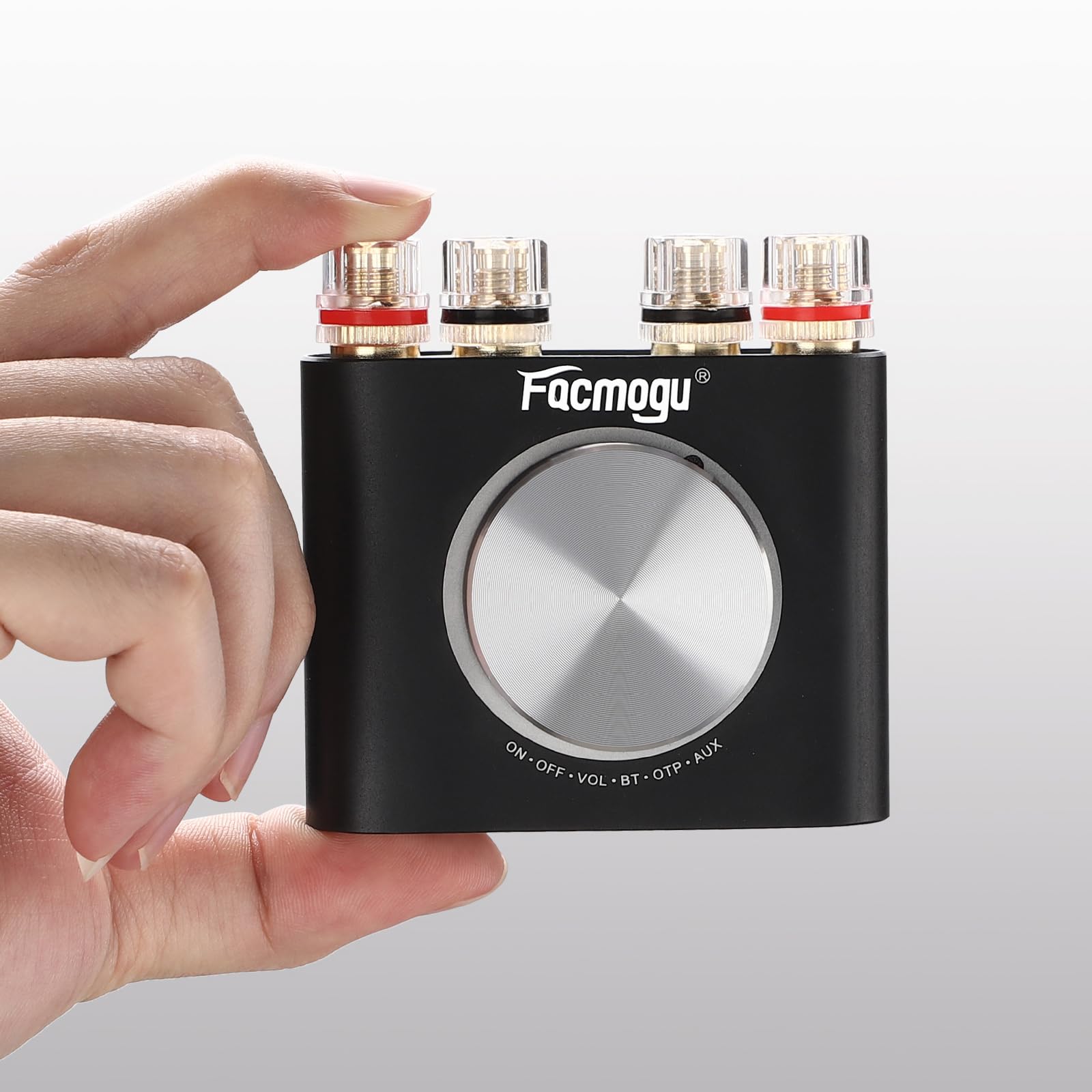 Facmogu M6 200W Mini Bluetooth 5.0 Audio Power Amplifier, 100Wx2 Dual Channel Hifi Stereo Mini Speaker Amp W/Optical/Aux/Bt Inpu