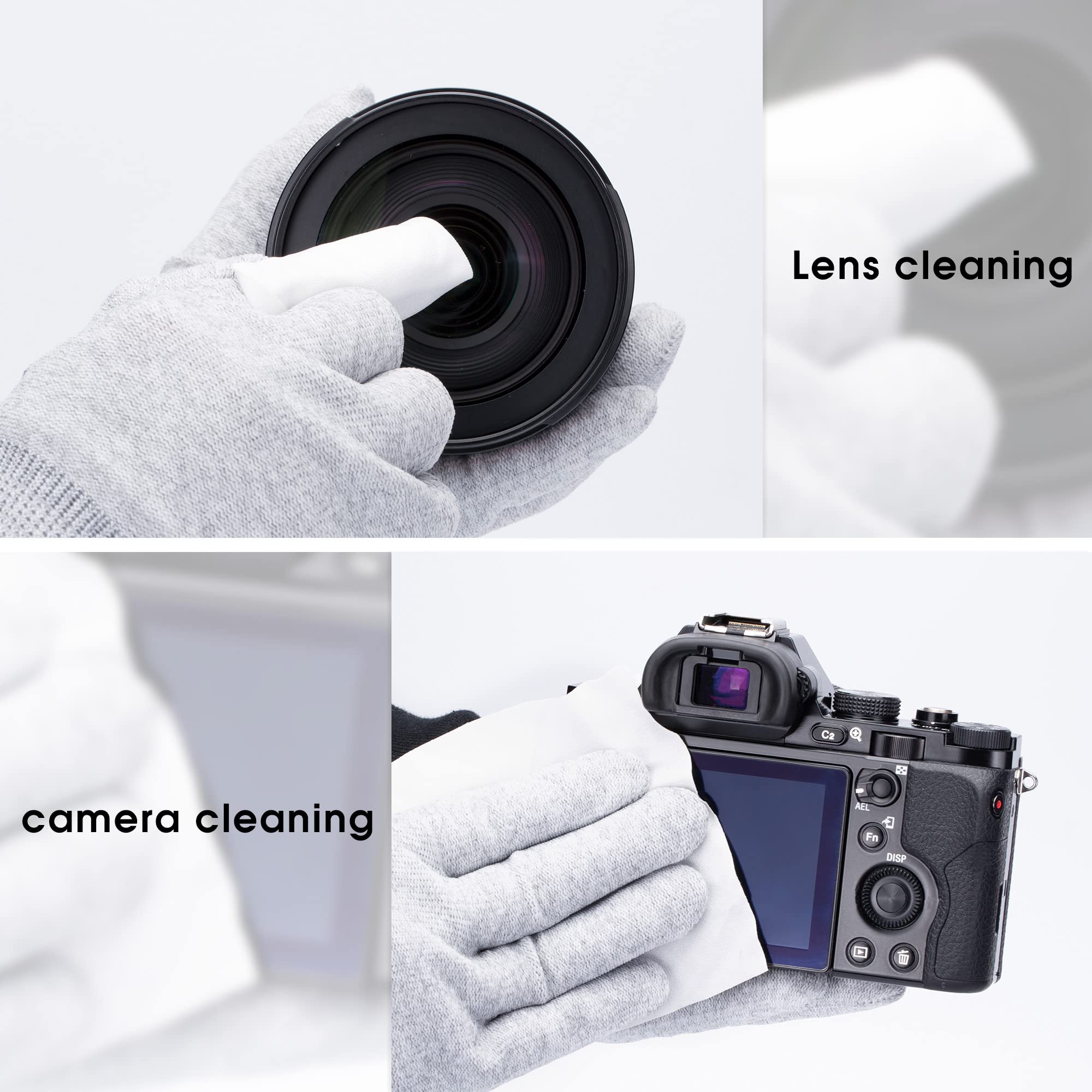Vsgo Camera Cleaning Cloth 20Pcs Durable Microfiber Cleaning Cloths Vacuum Packed Double Surfaces Lens Cleaning Cloth Compatible