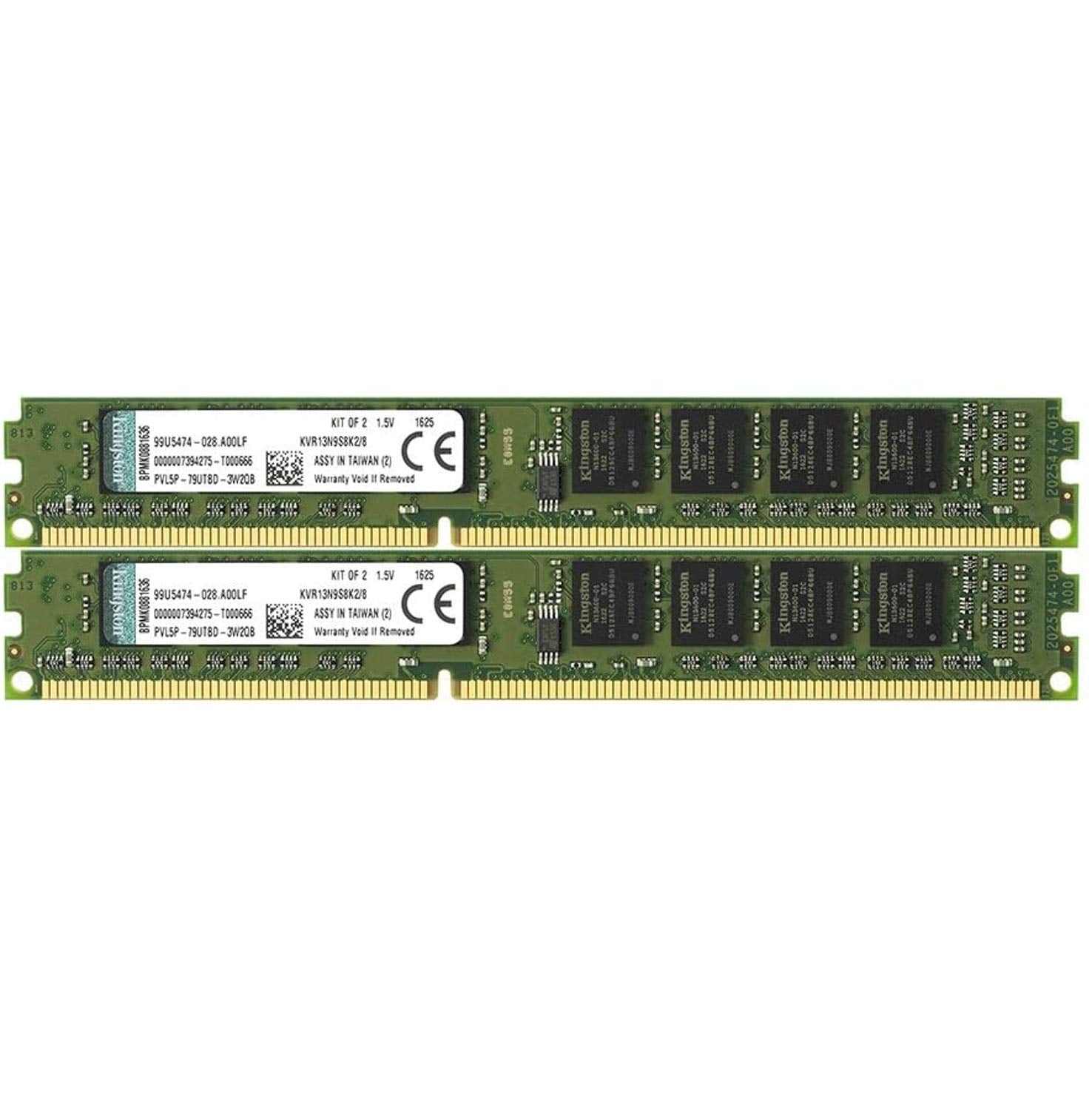 Kingston ValueRAM 8GB Kit (2x4GB) 1333MHz DDR3 Non-ECC CL9 DIMM SR x8 Desktop Memory KVR13N9S8K2/8