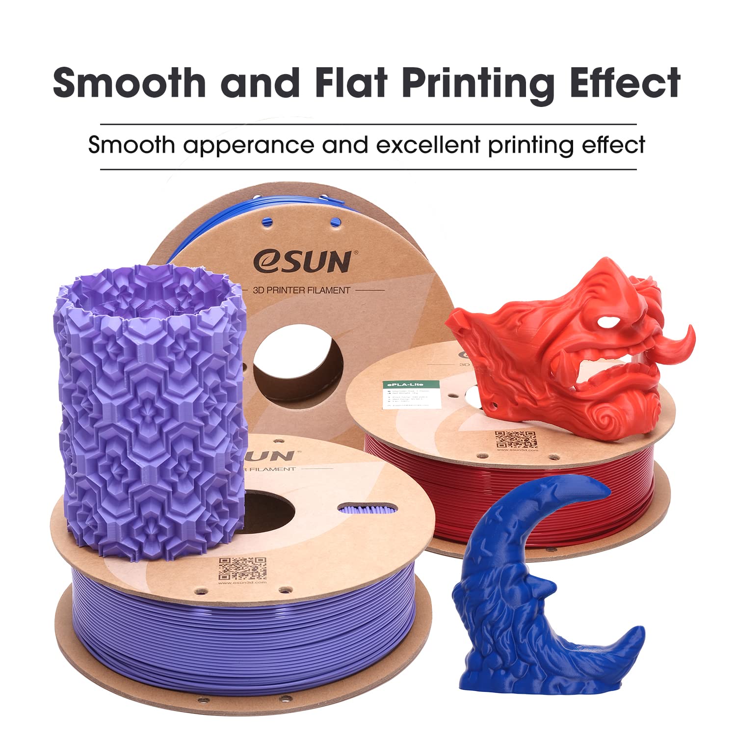 Esun Pla Filament 1.75Mm, High Toughness 3D Printer Filament Upgraded Pla Filament, Dimensional Accuracy +/  0.03Mm, 1Kg Cardboa