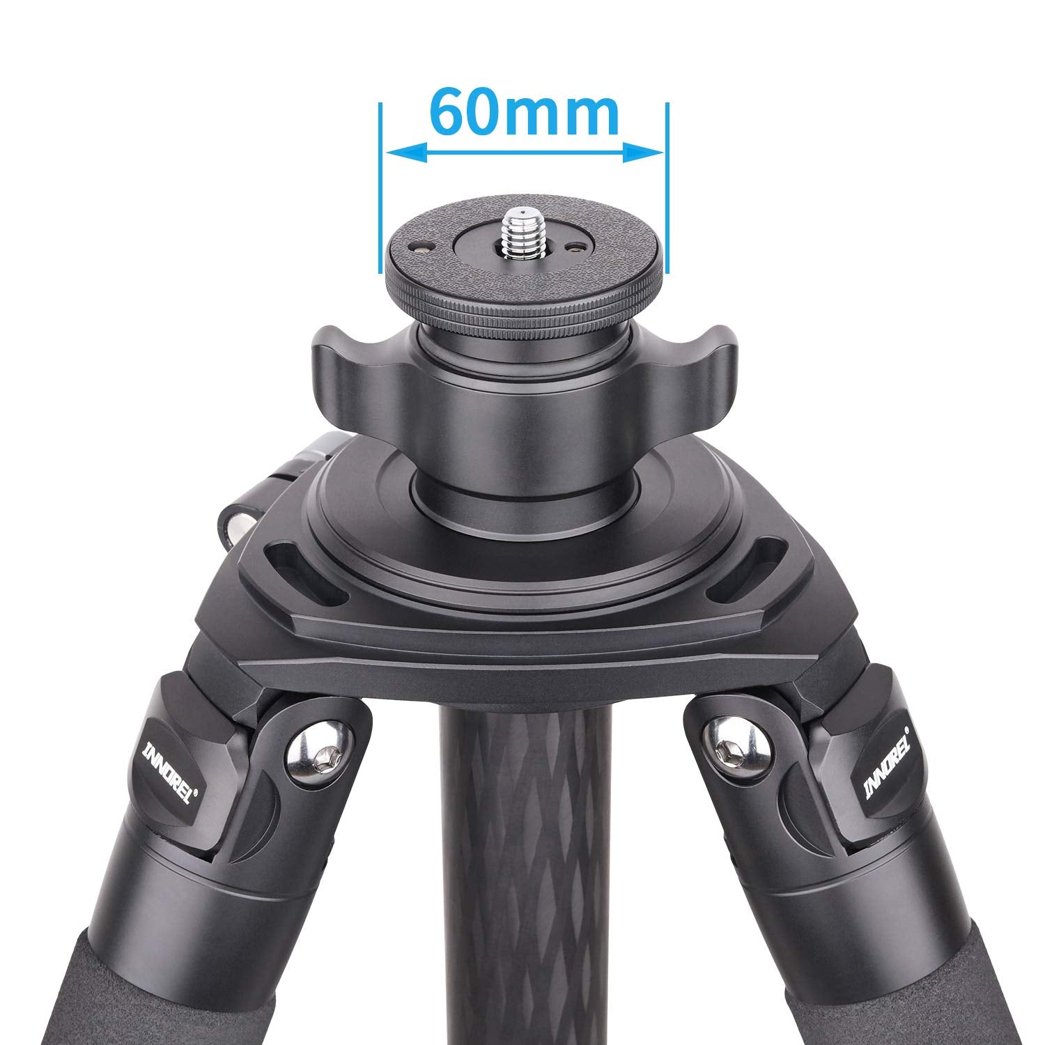 Tripod Center Column Innorel Er40C, 10 Layers Carbon Fiber 1.8In/40Mm Tube Mid Column Professional Extension Rod Only Suit Heavy Duty Tripod Of Rt90C For Digital Dslr Camcorder Camera Shooting