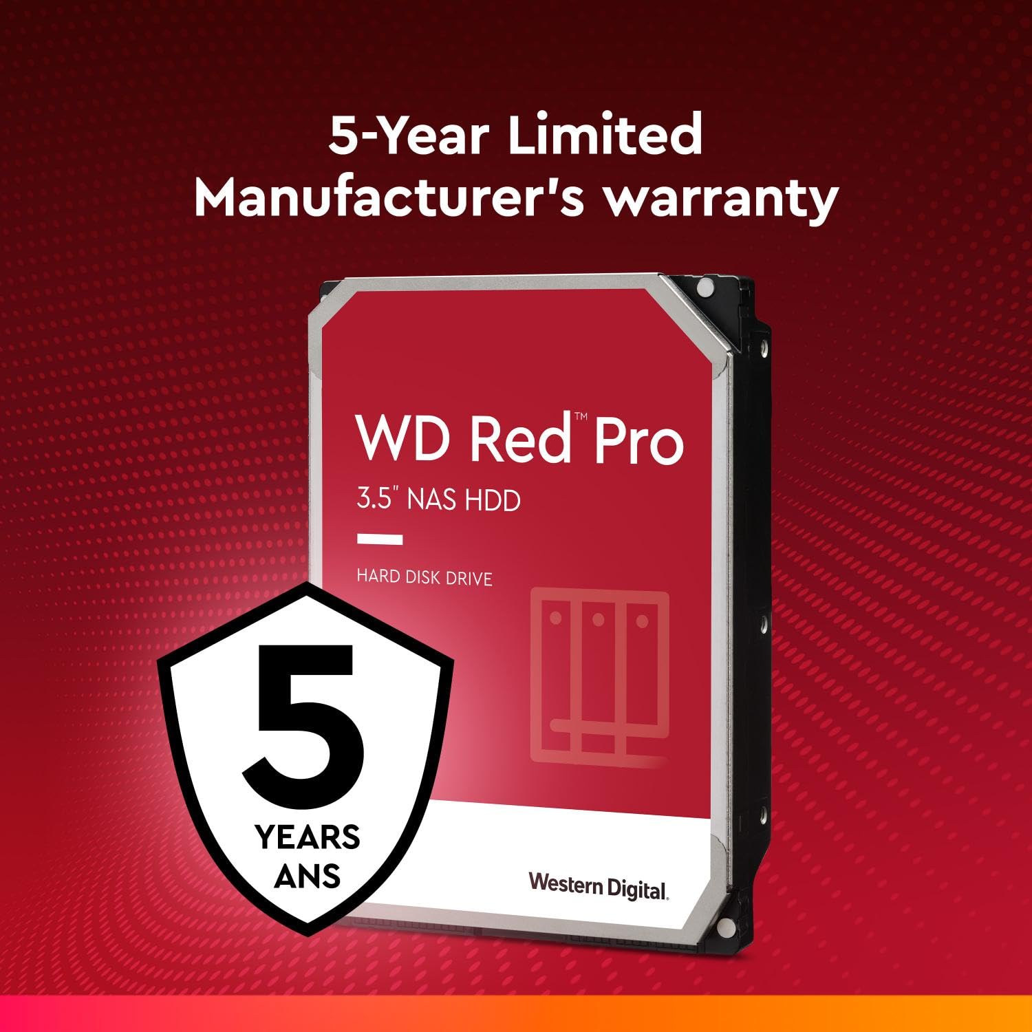 Western Digital 14Tb Wd Red Pro Nas Internal Hard Drive Hdd - 7200 Rpm, Sata 6 Gb/S, Cmr, 512 Mb Cache, 3.5 - Wd141Kfgx