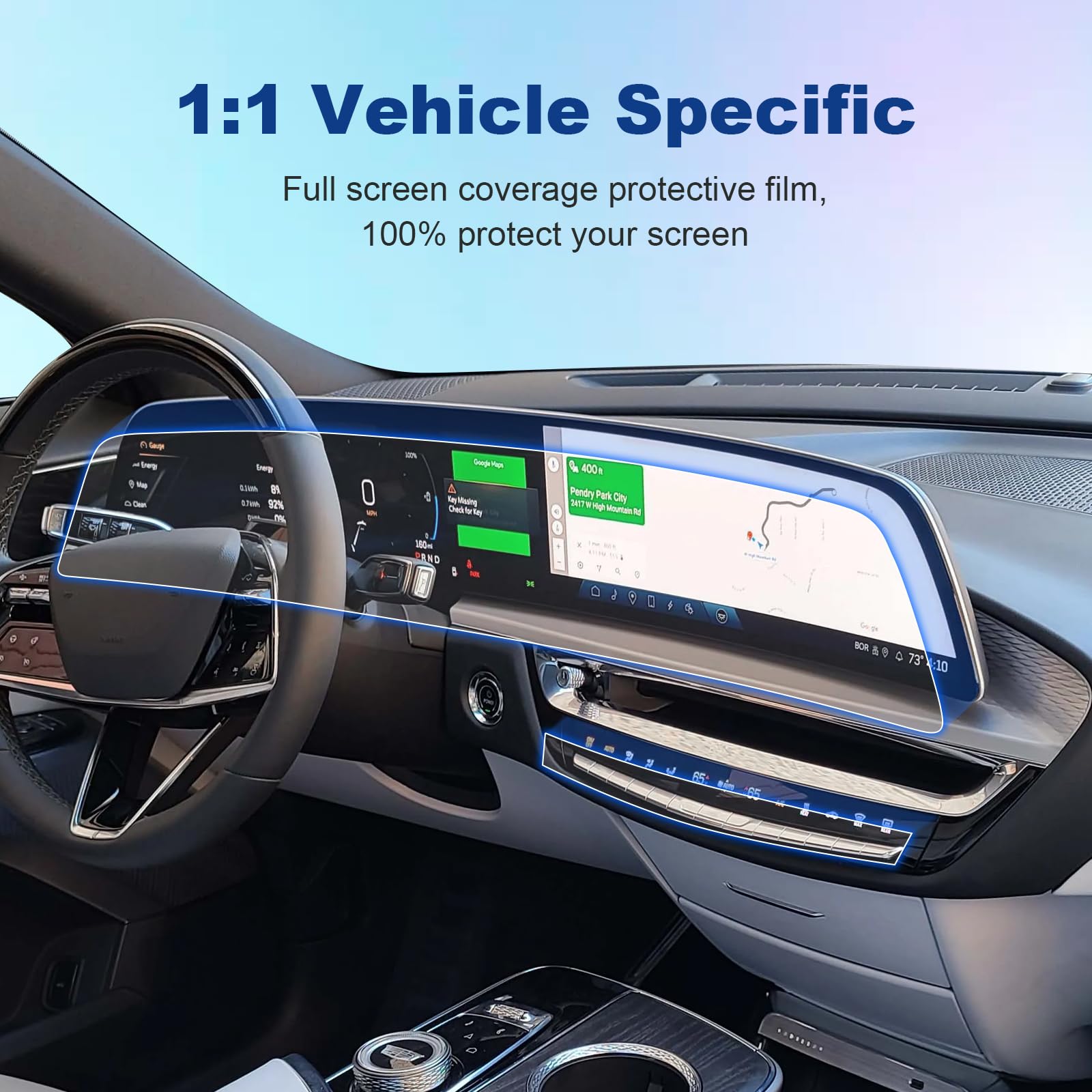 Coleya (4Pcs) 2023 2024 Lyriq Screen Protector For Cadillac Lyriq (33 Inch Display&Air Conditioner), 2023 2024 Lyriq Tech/Luxury