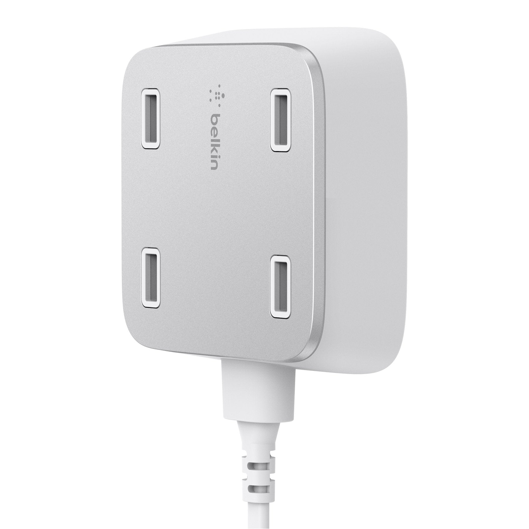 Belkin Family Rockstar Wallmountable 4Port Usb Desktop Charging Station / Hub With 10Foot Cable (5.4 Amp Combined)