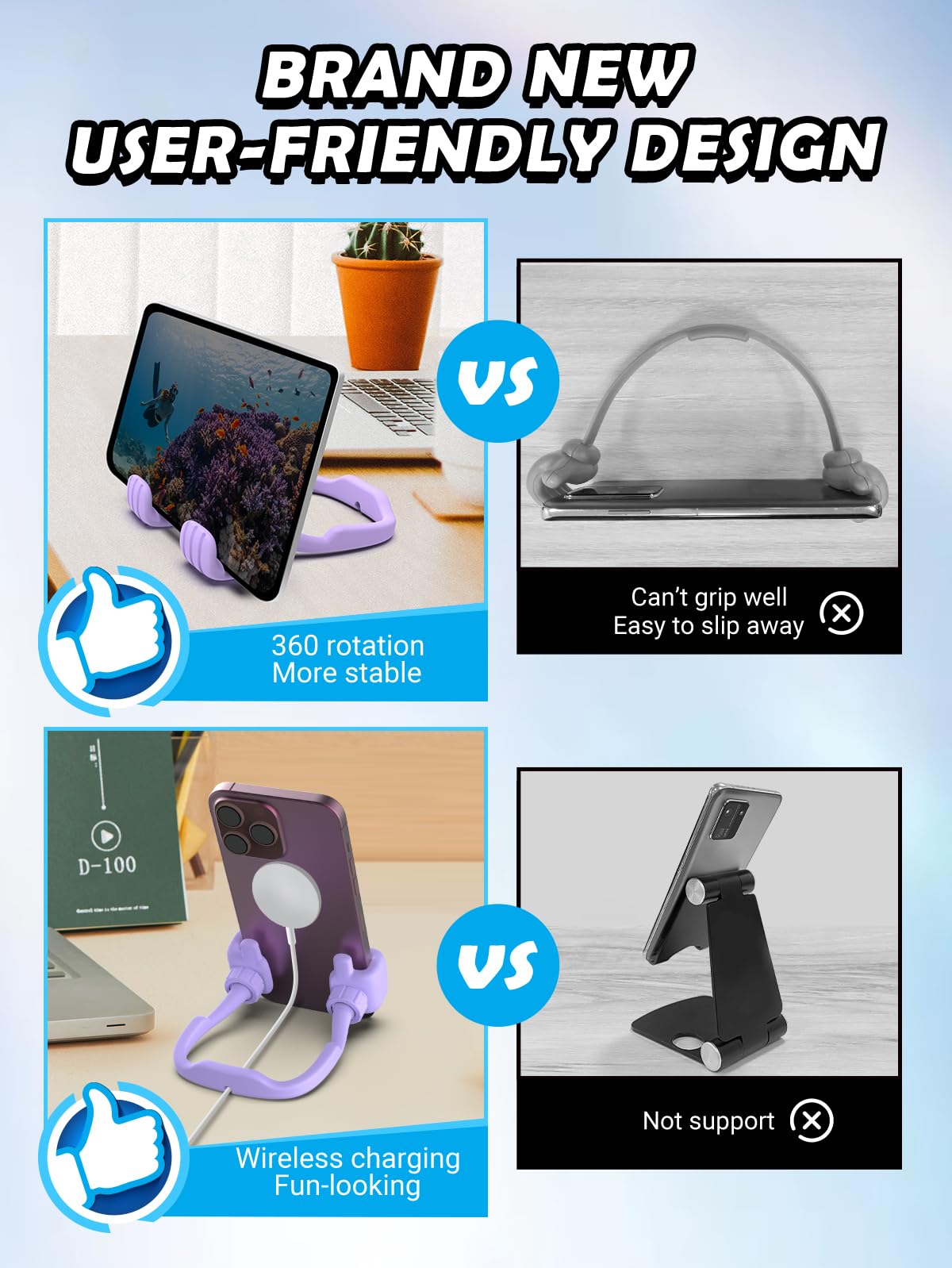 Christmas Stocking Stuffers For Teens Adults: Funny Gifts For Women Men Girls Boys Thumb Up Cell Phone Stand Holder Novelty Gadg