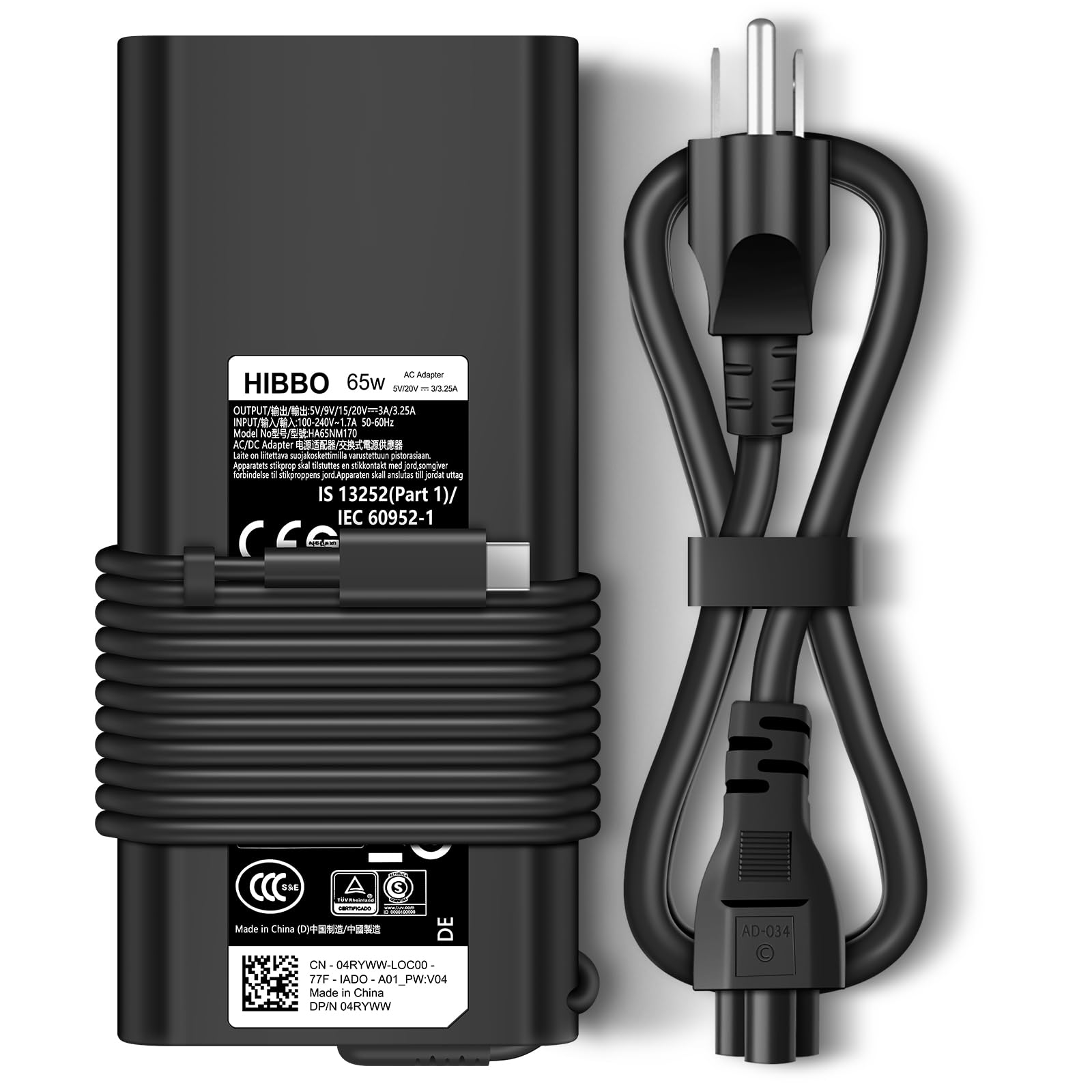 Charger For Dell Laptop Computer 65W 45W Usb C Fast Power Adapter For Xps And Latitude 5000