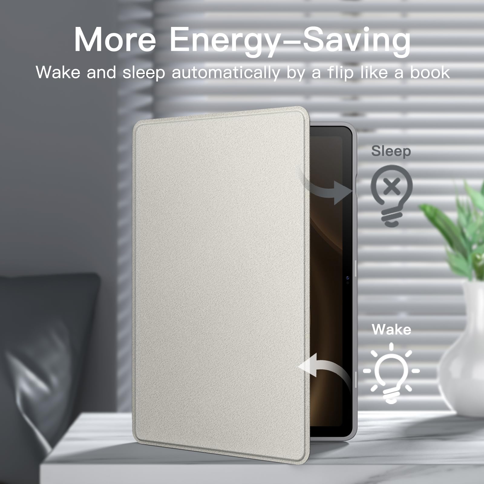 Jetech Case For Samsung Galaxy Tab S9 Fe 10.9-Inch With S Pen Holder, Slim Folio Stand Protective Tablet Cover, Multi-Angle View