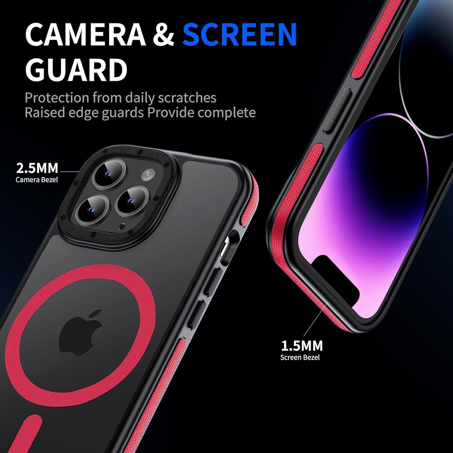 Yzoiko Strong Magnetic Case For Phone 13 Pro [10Ft Military Grade Protection] Compatible With Magnetic Shockproof Slim Thin Cove