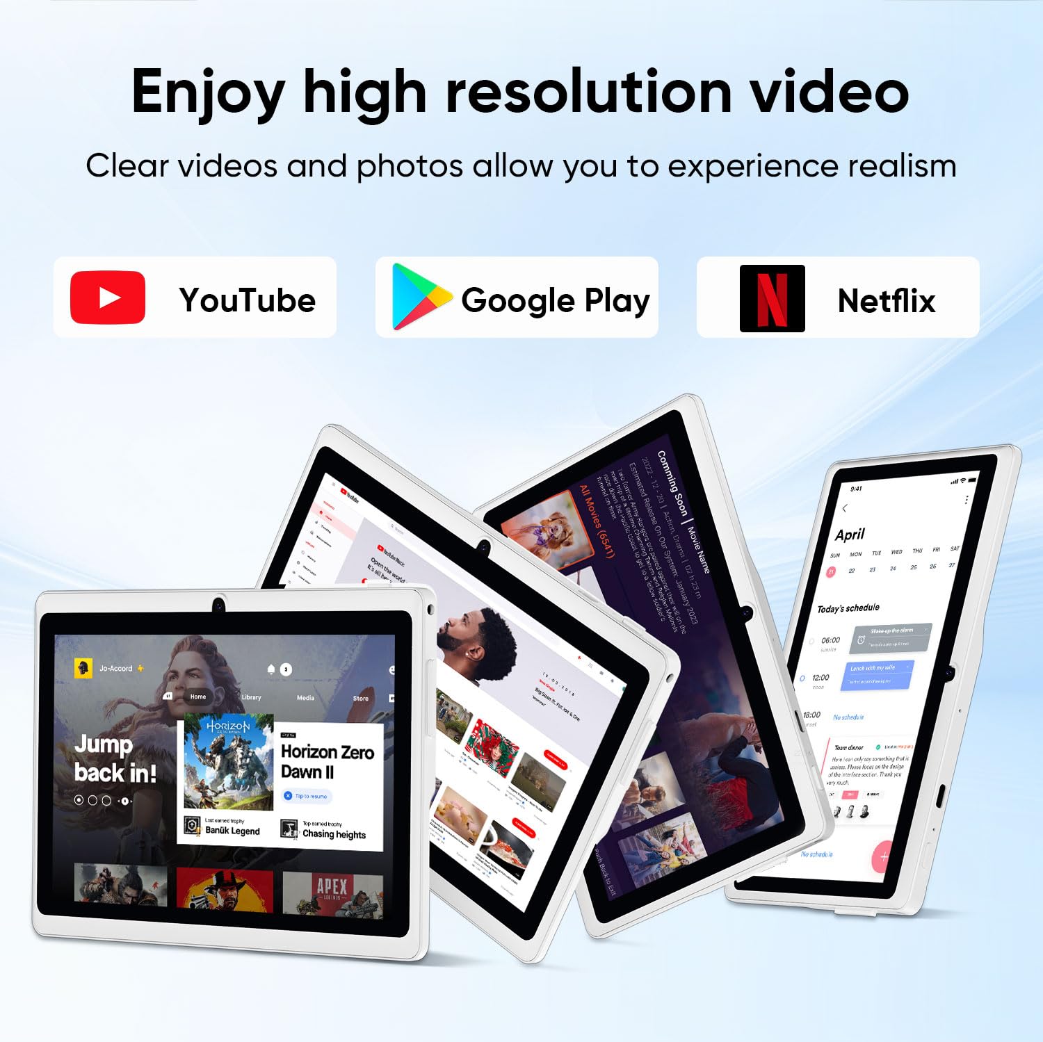 Hnvhnv Android 15 Tablet 7 Inch Tablet, 9Gb Ram 32Gb Rom 1Tb Expansion, Quad-Core Processor, Dual Camera, 5G/2.4G Wifi, Bluetoot