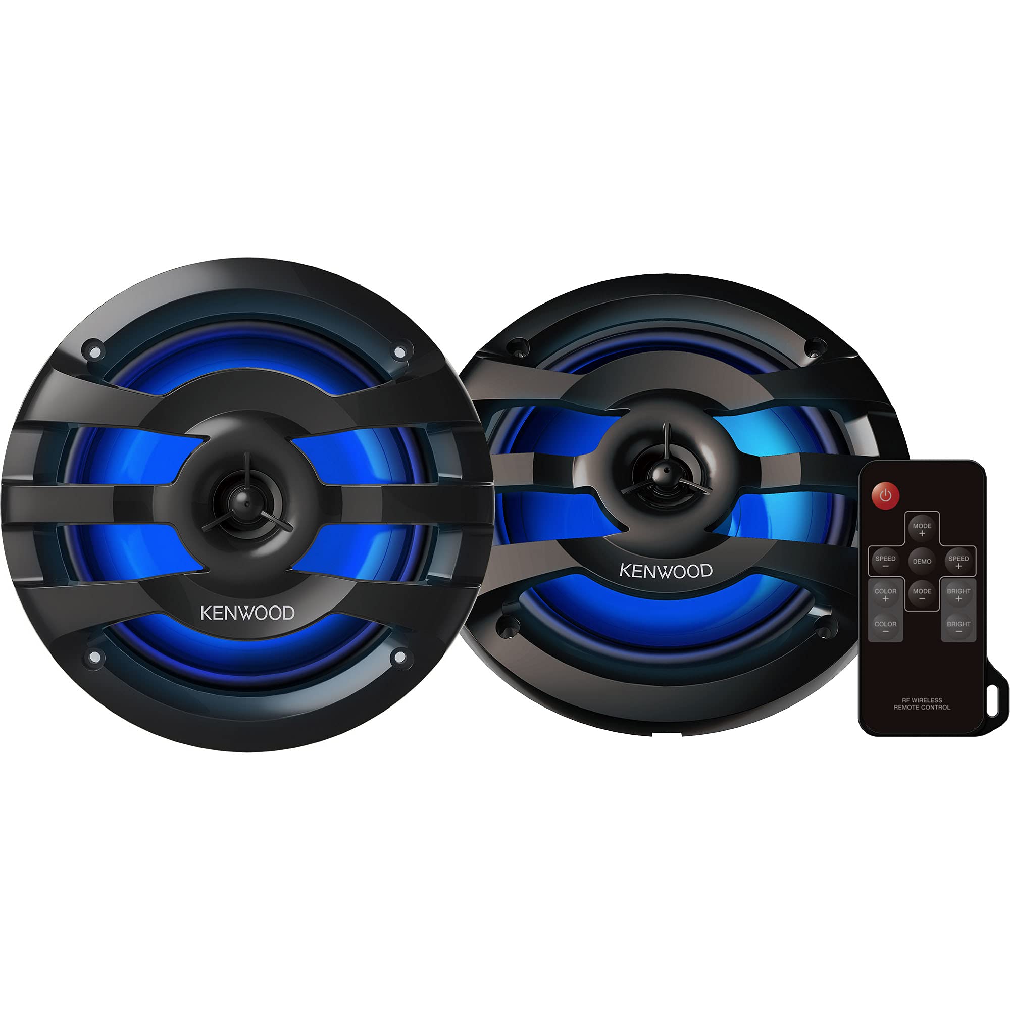 Kenwood Kfc 1673Mrbl 6 3/4'' Marine/Car Speakers Black W/Rgb