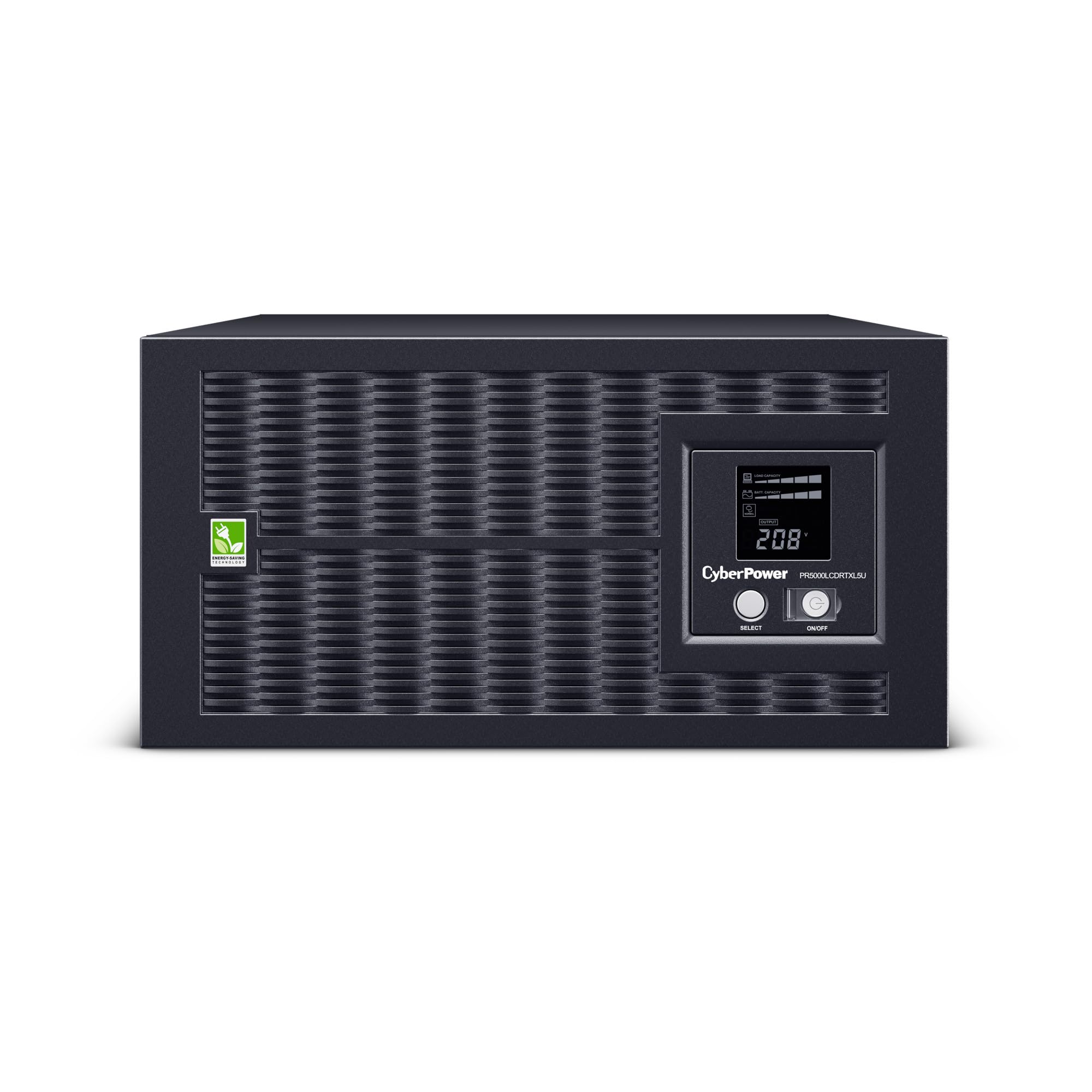 CyberPower PR5000LCDRTXL5U Smart App Sinewave UPS Battery Backup and Surge Protector, 5000VA/4500W, 5 Outlets, AVR, 5U Rack/Towe
