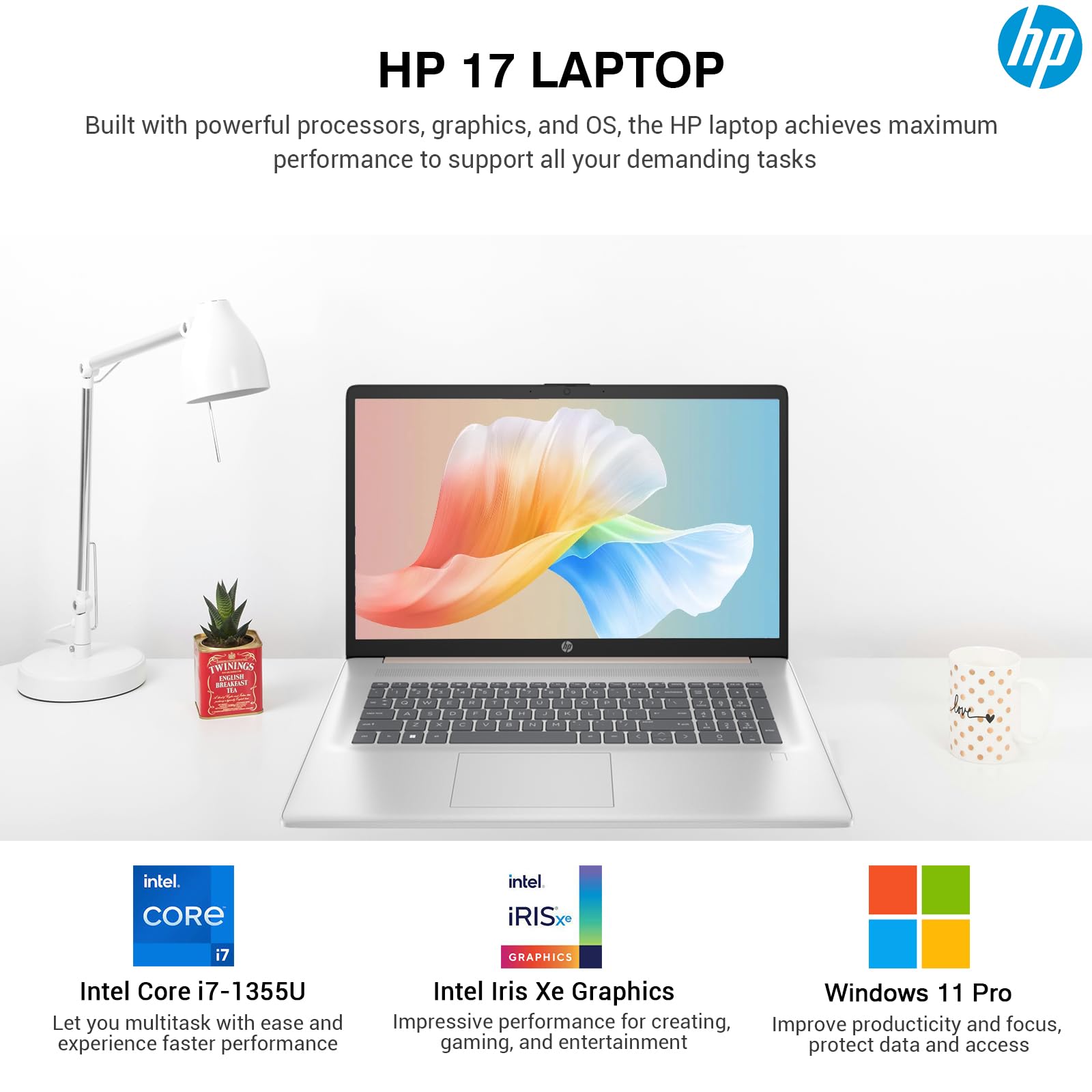 Hp 17 Touchscreen Laptop Pc, 17.3 Inch Hd+ Touch Screen Business Laptop Computer, Intel Core I7, Windows 11 Pro, 64Gb Ram 1Tb Ss