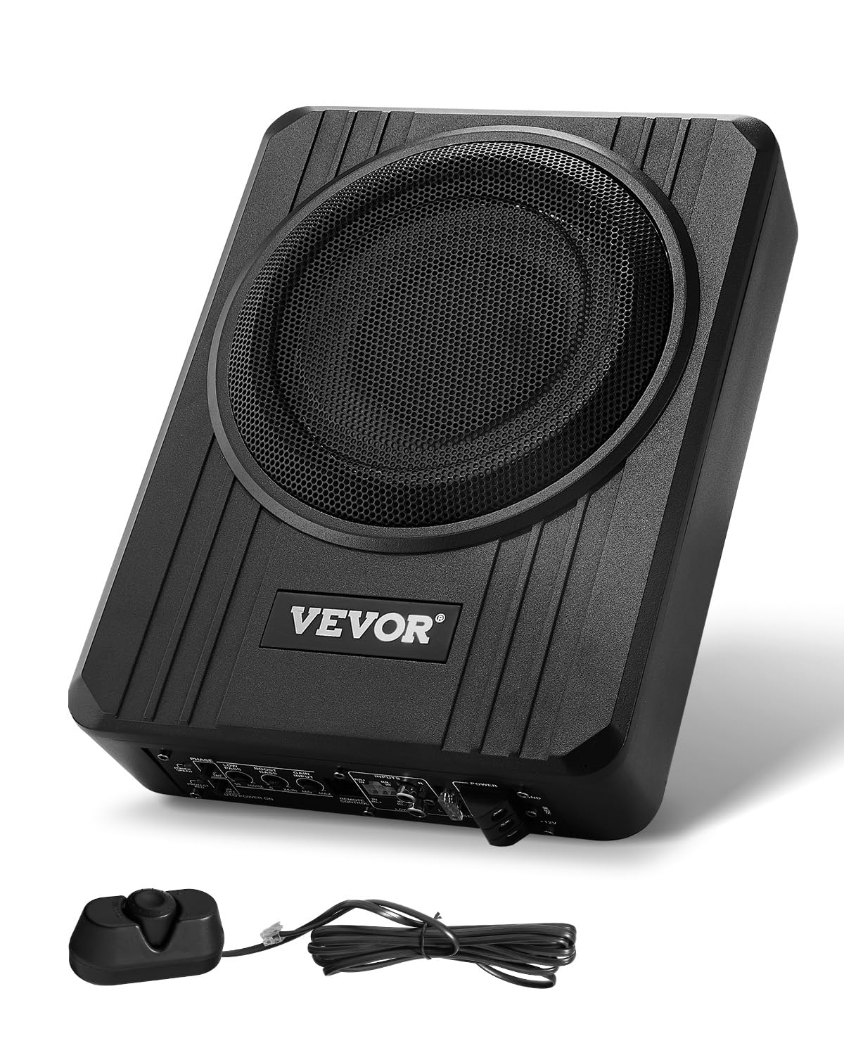VEVOR 8 400W Underseat Car Subwoofer, Slim Powered Car Subwoofers Under The Seat, Low Profile Audio Sub Built-in Amplifier, High