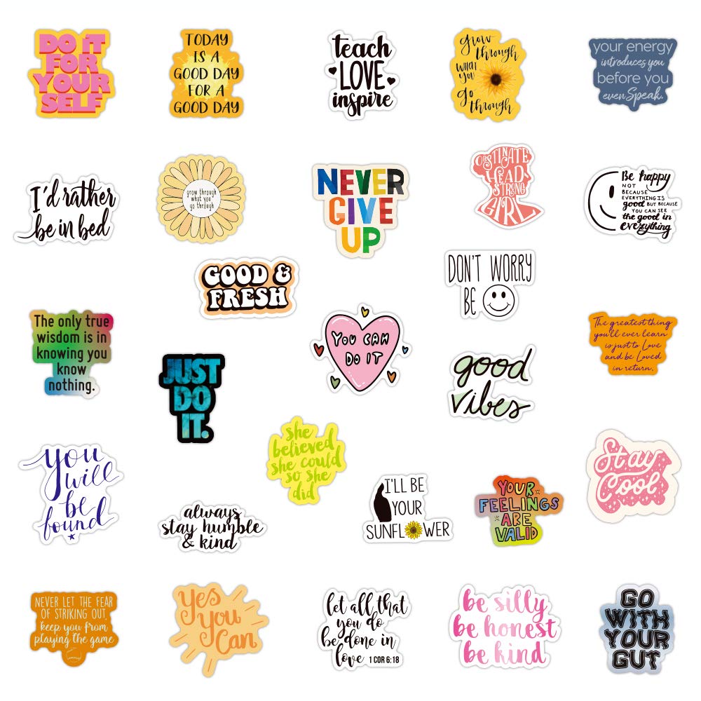 100Pcs Positive Affirmation Stickers, Inspirational Words Stickers For Students Teachers Kids Teens Adults, Motivational Quote S