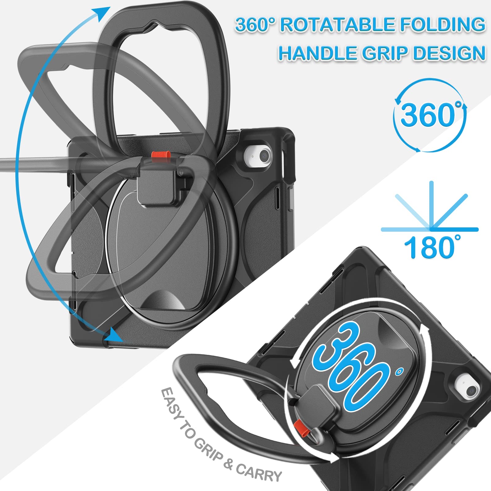 Batyue Ipad 10Th Generation Case, Rugged Shockproof Protection Cover For 2022 10.9 Inch Ipad (10Th Generation) With Screen Prote