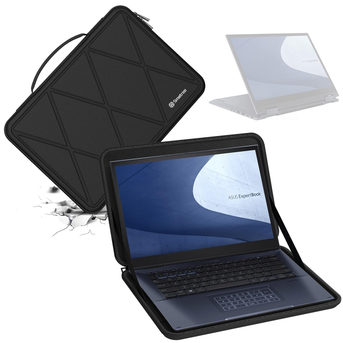 Smatree Hard EVA Protective Sleeve Case Compatible for 14 inch ASUS ExpertBook B7 Flip (B7402F) Laptop, for ASUS Chromebook Vibe CX34 Flip (CX3401) Laptop Notebook Bag (X8264)