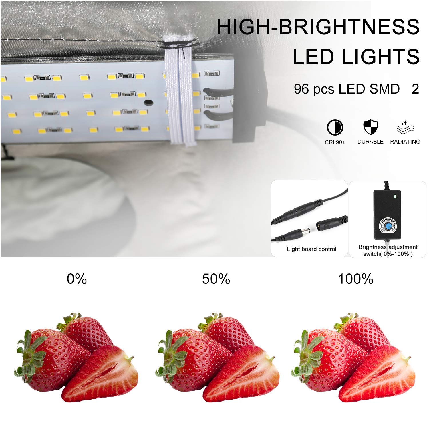 Ltringys Photo Studio Light Box 24''X24'' With Led Lights, Collapsible Photography Photo Background Shooting Tents With 4 Photo