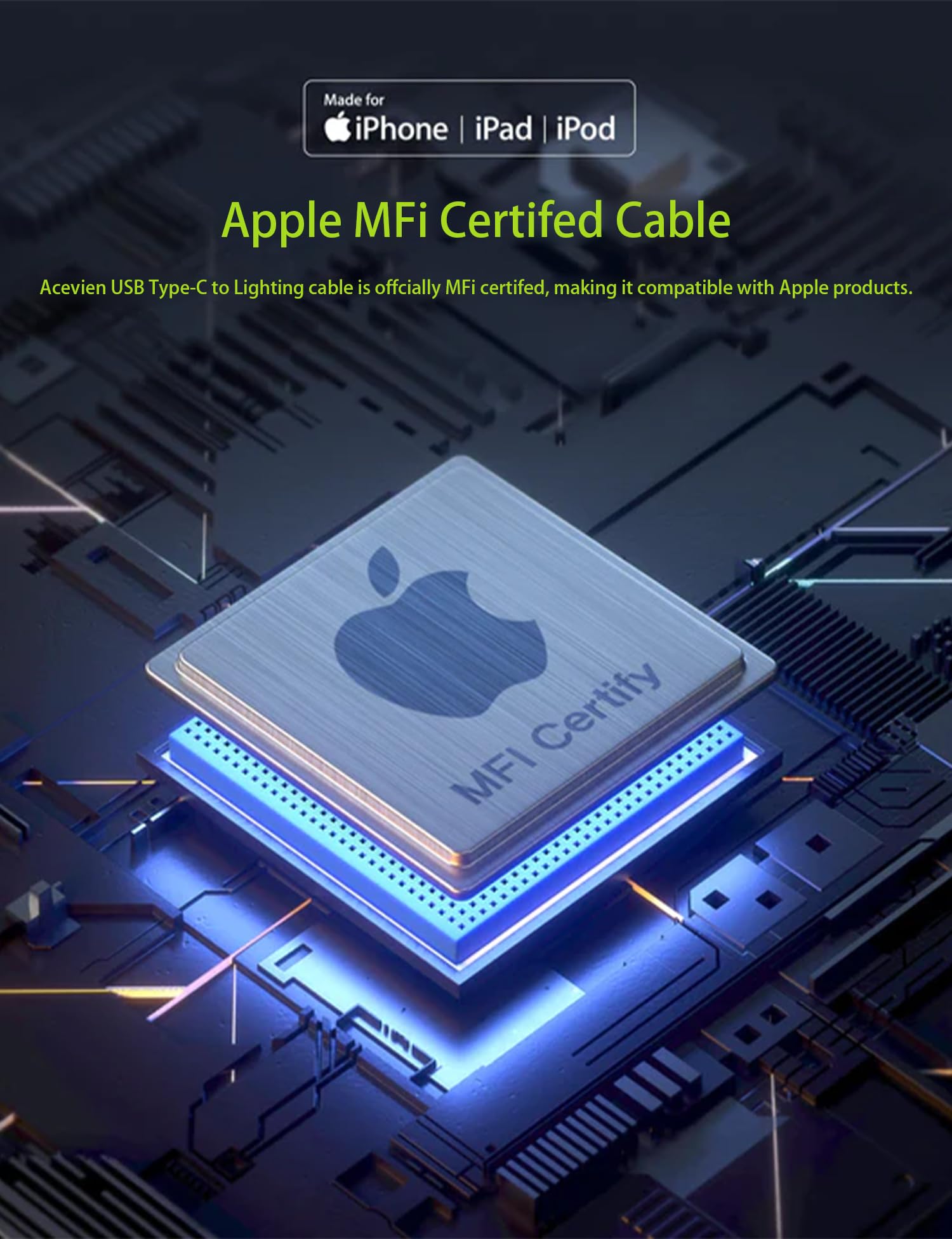 Acevien 2Ft Usb C To Lightning Cable, 3Pack Short Iphone Charging Usb C Cable Braided 2 Foot Pd Fast Charging Compatible With Ip