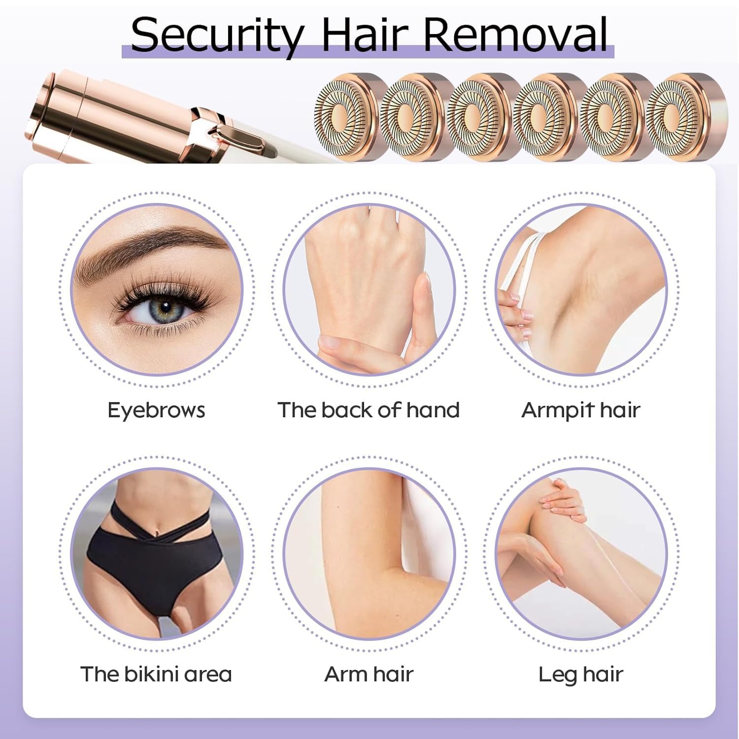 Gen 2 Replacement Heads For Flawless Facial Hair Remover, Shaver Pro Replacement Blades Heads Compatible With Finishing Touch Fl