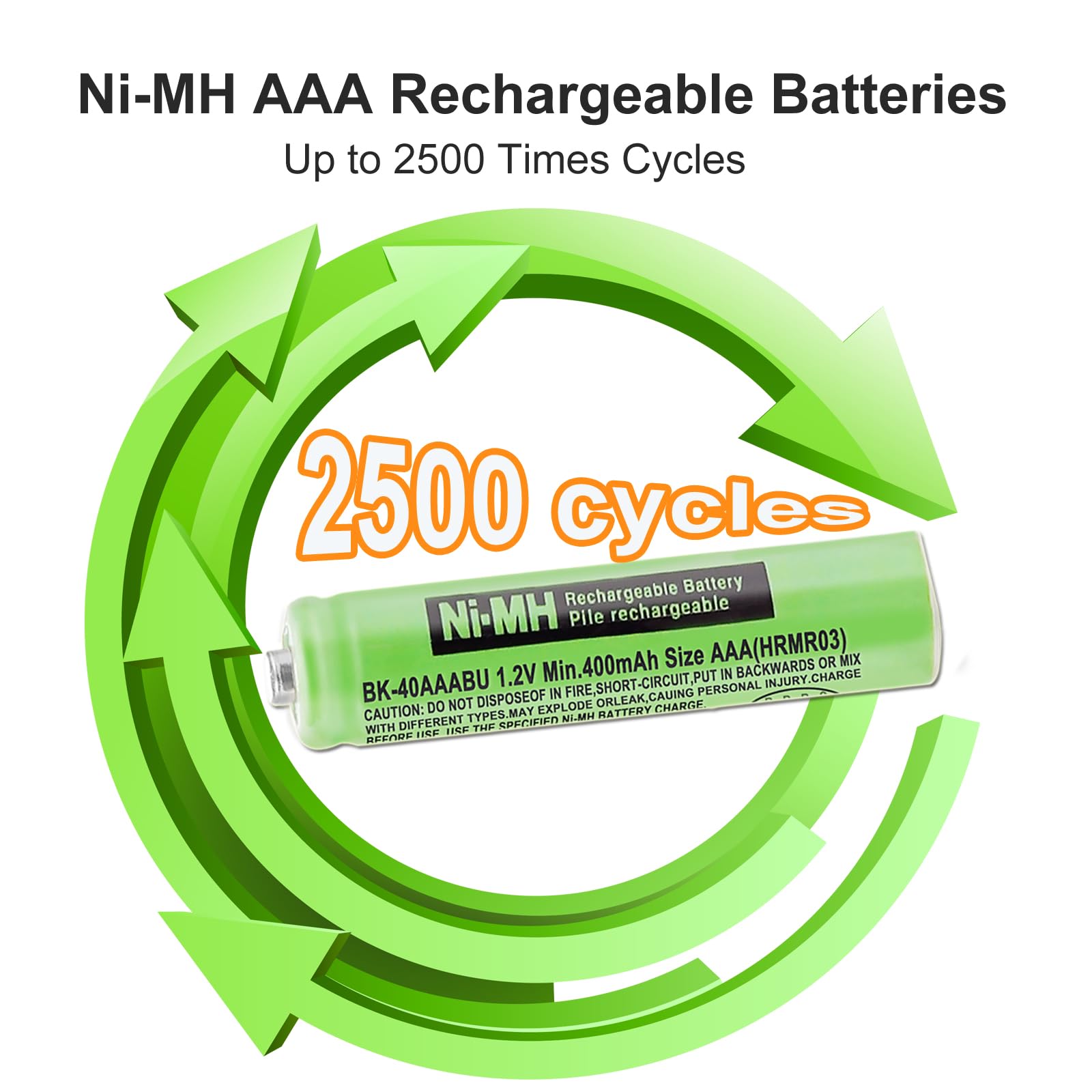 Osim 6Pack Bk-40Aaabu Ni-Mh Aaa Rechargeable Batteries 1.2V Aaa Ni-Mh Rechargeable Batteries 400Mah For Panasonic Cordless Phone