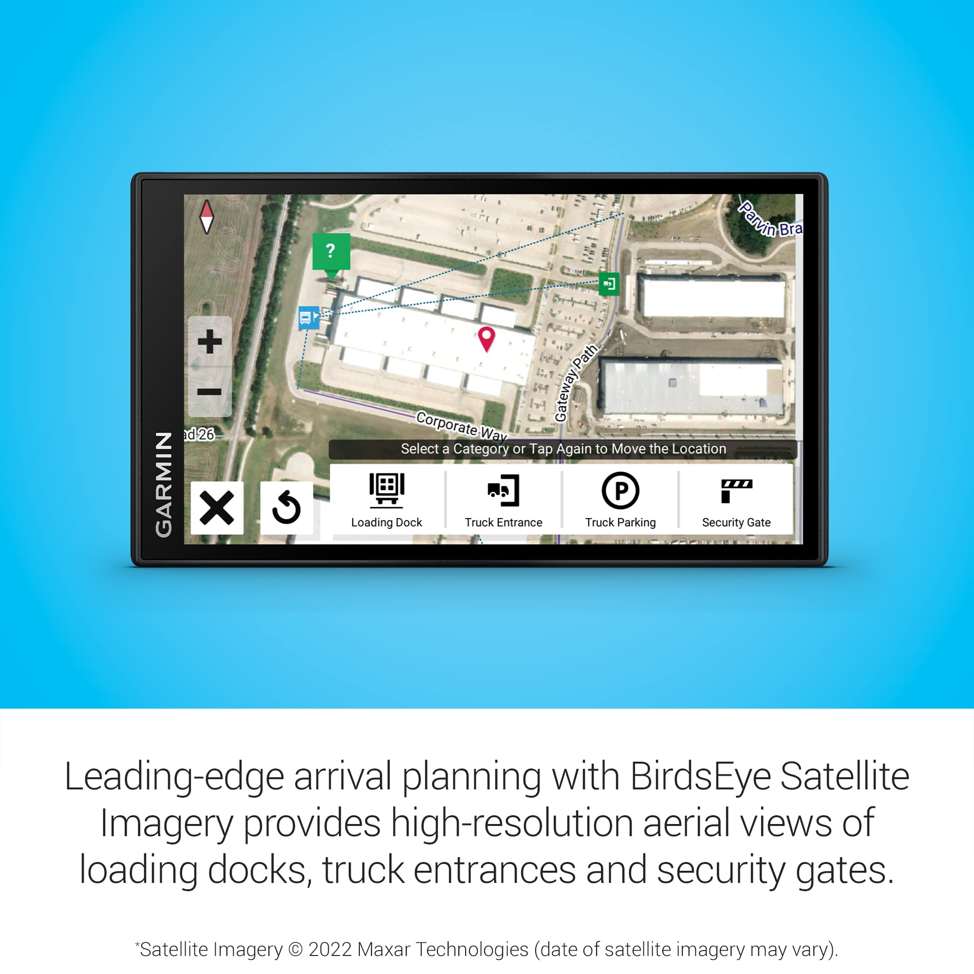 Garmin Dezl Otr610, Large, Easy To Read 6    Gps Truck Navigator, Custom Truck Routing, High Resolution Birdseye Satellite Image