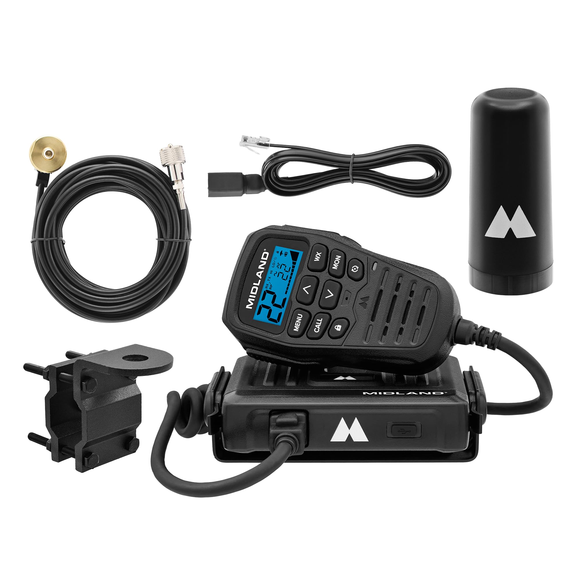 Midland � Mxt275Vp4 15 Watt Gmrs Micromobile� Two Way Radio   Atvs Utvs And Other Off Road Vehicles   Overlanding Gear   Extended 3Db Gain Roll Bar Mount Antenna Microphone Extension Cable