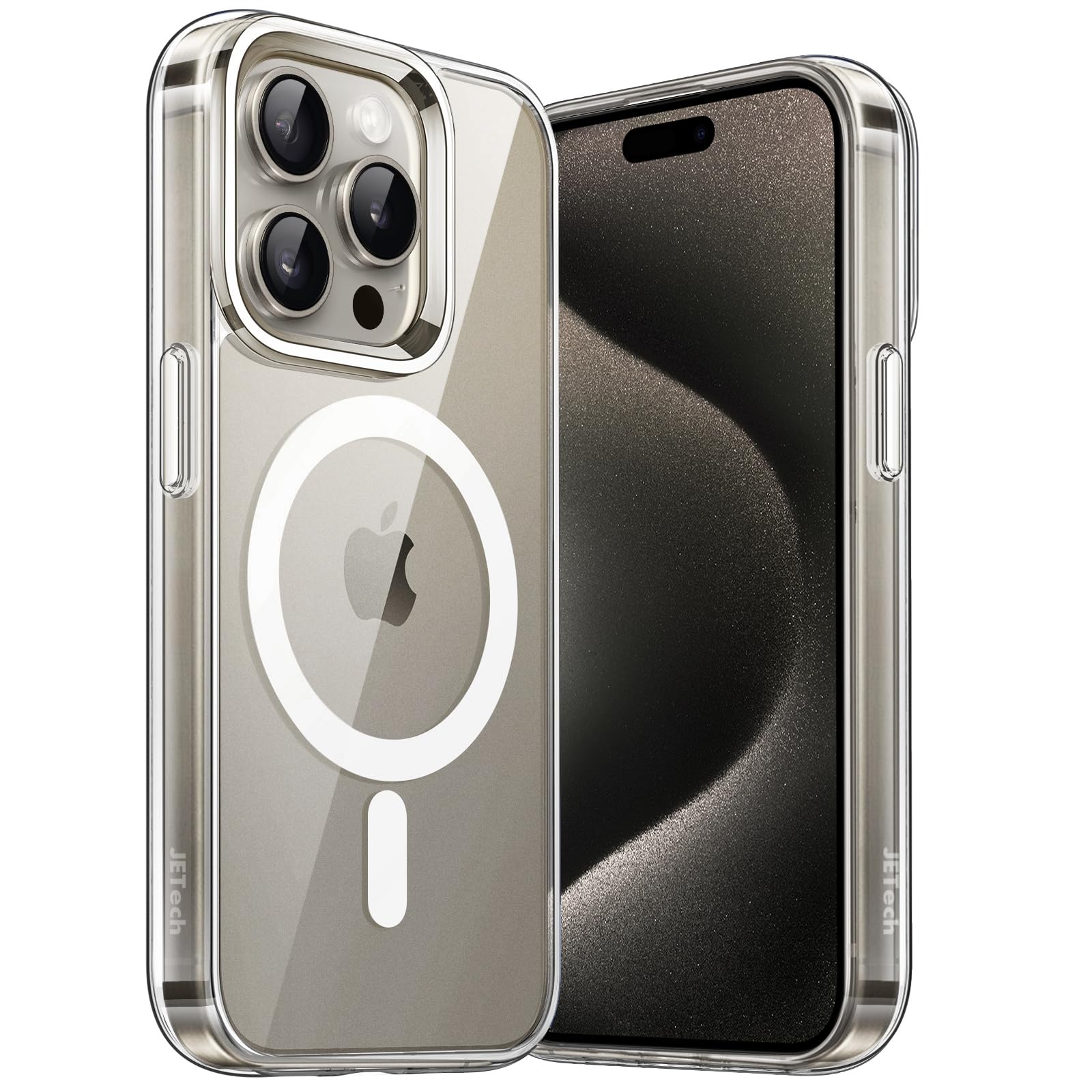 JETech Magnetic Case for iPhone 15 Pro 6.1-Inch Compatible with MagSafe Wireless Charging, Shockproof Phone Bumper Cover, Anti-S