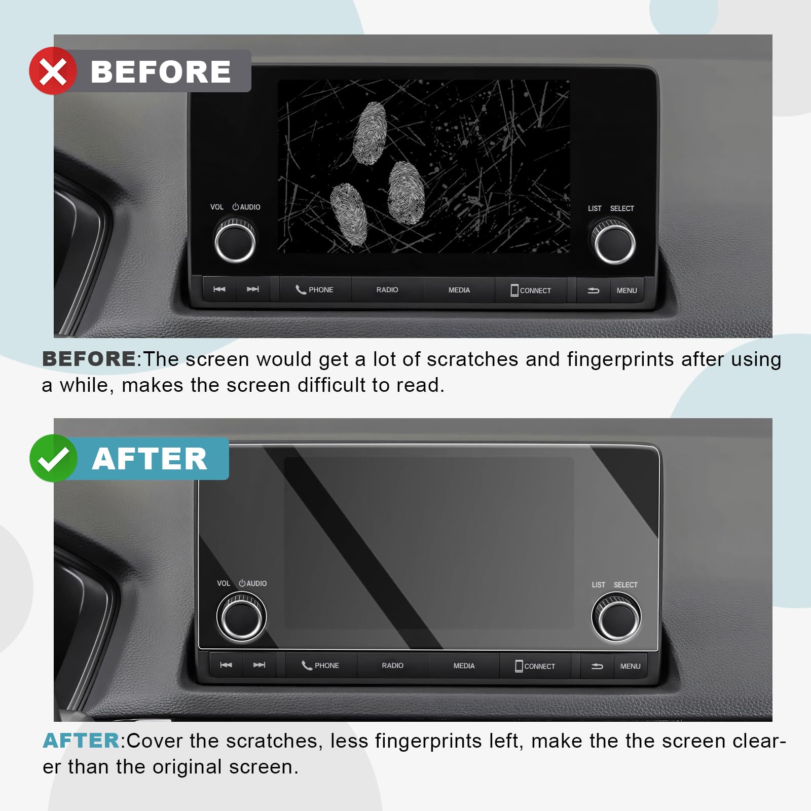 Cdefg For 2023 2024 2025 Cr V Screen Protector 2024 2025 Crv Pilot Hr V Civic Integra 7 Inch Screen Protector Tempered Glass Screen Guard 2025 Crv Screen Cover 2025 2024 Cr V Accessory